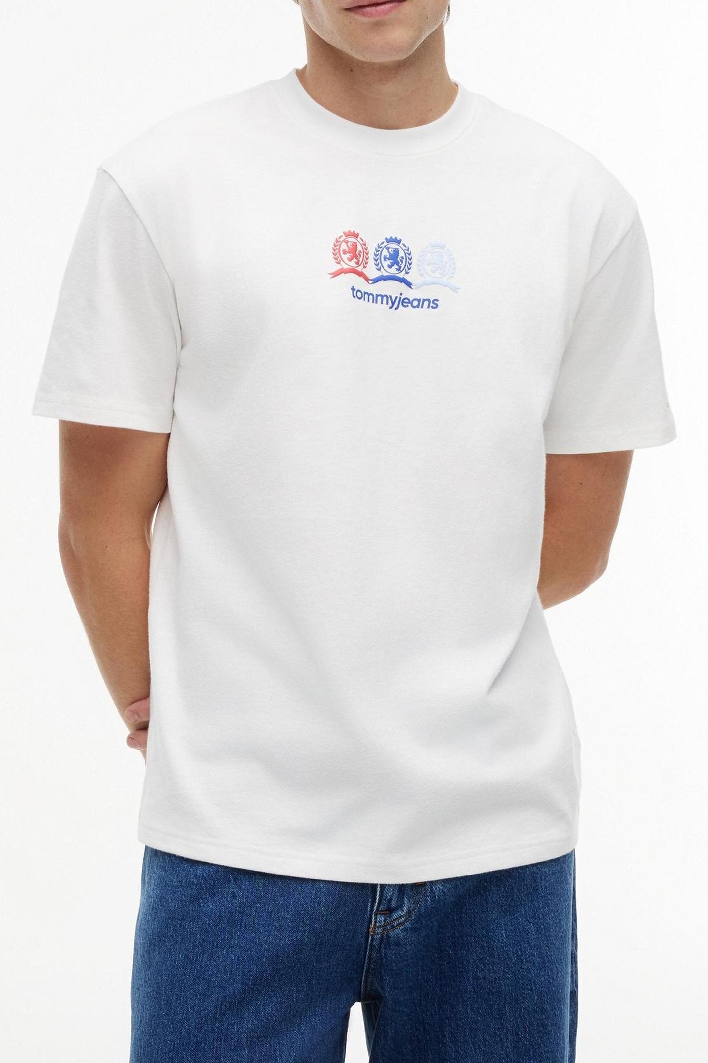 Tommy Hilfiger Tjm Relaxed Crest Repeat Ecru Taglia: XS | Magliette basic Outlet | Uomo | Marrone