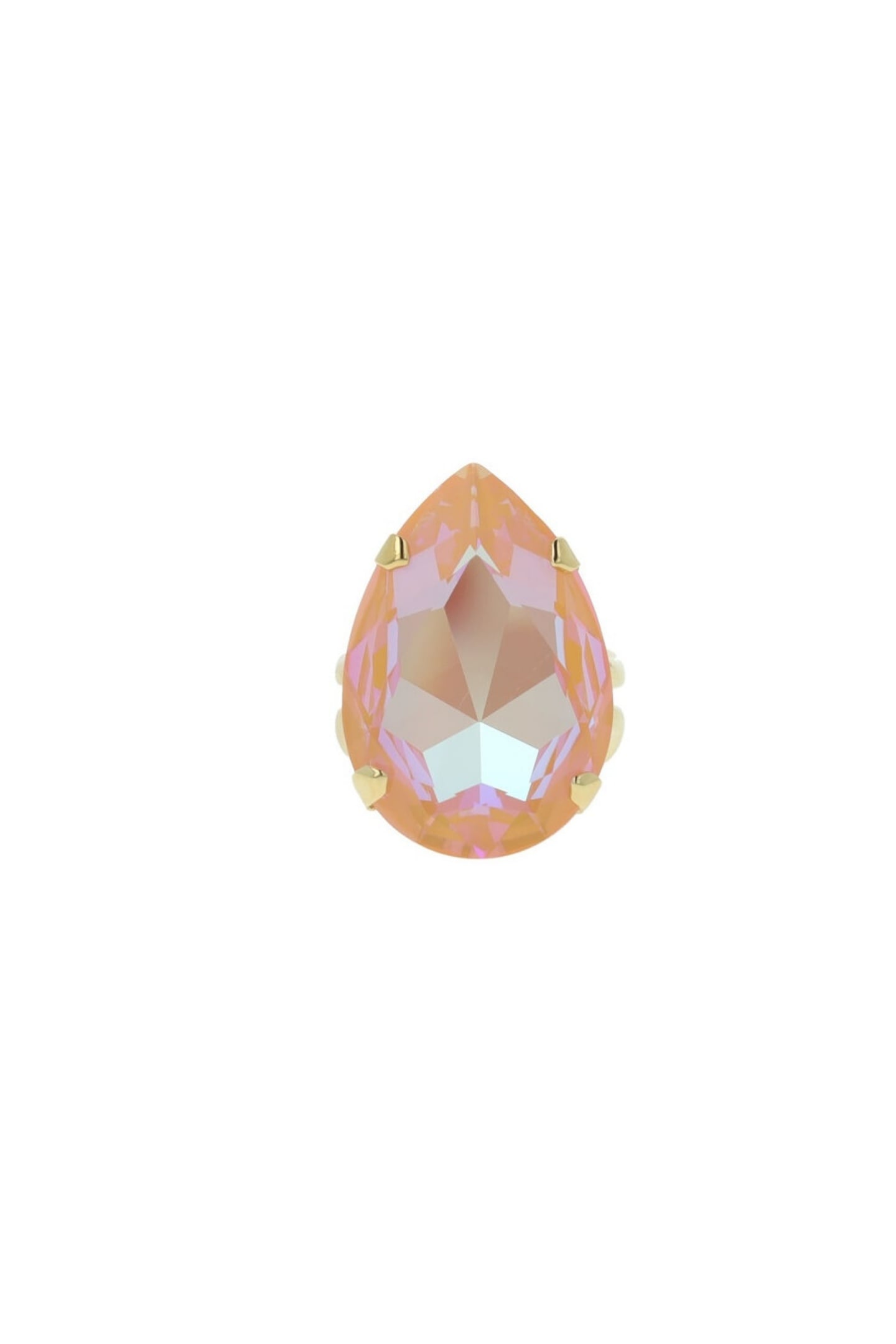 OTAZU La Reina Ring Peach Delite Peach Maat: OS | Ringen Outlet | Dames | Goud