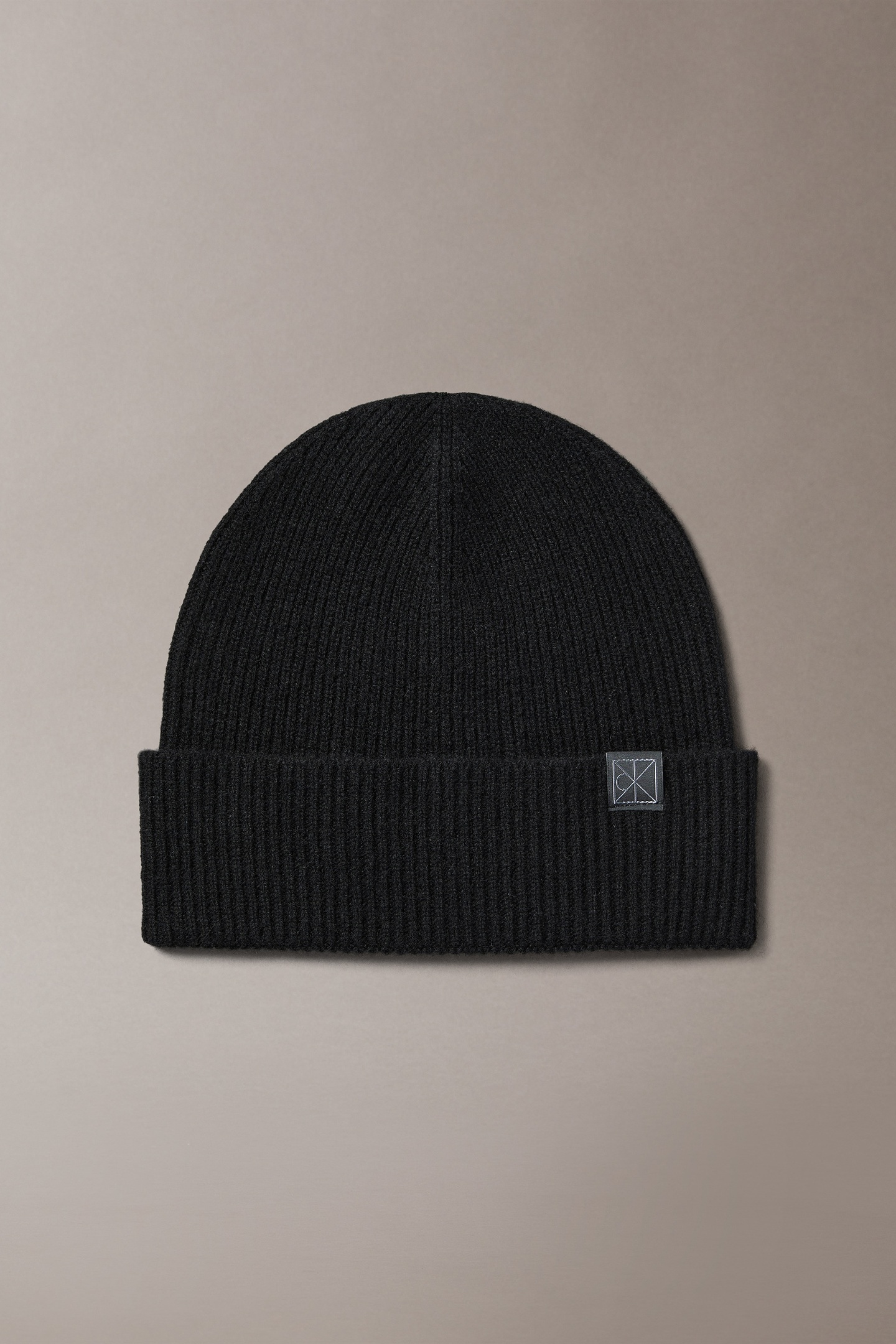 Calvin Klein Emblem Cashmere Beanie Black Taille: OS | Bonnets Outlet | Homme | Le Noir