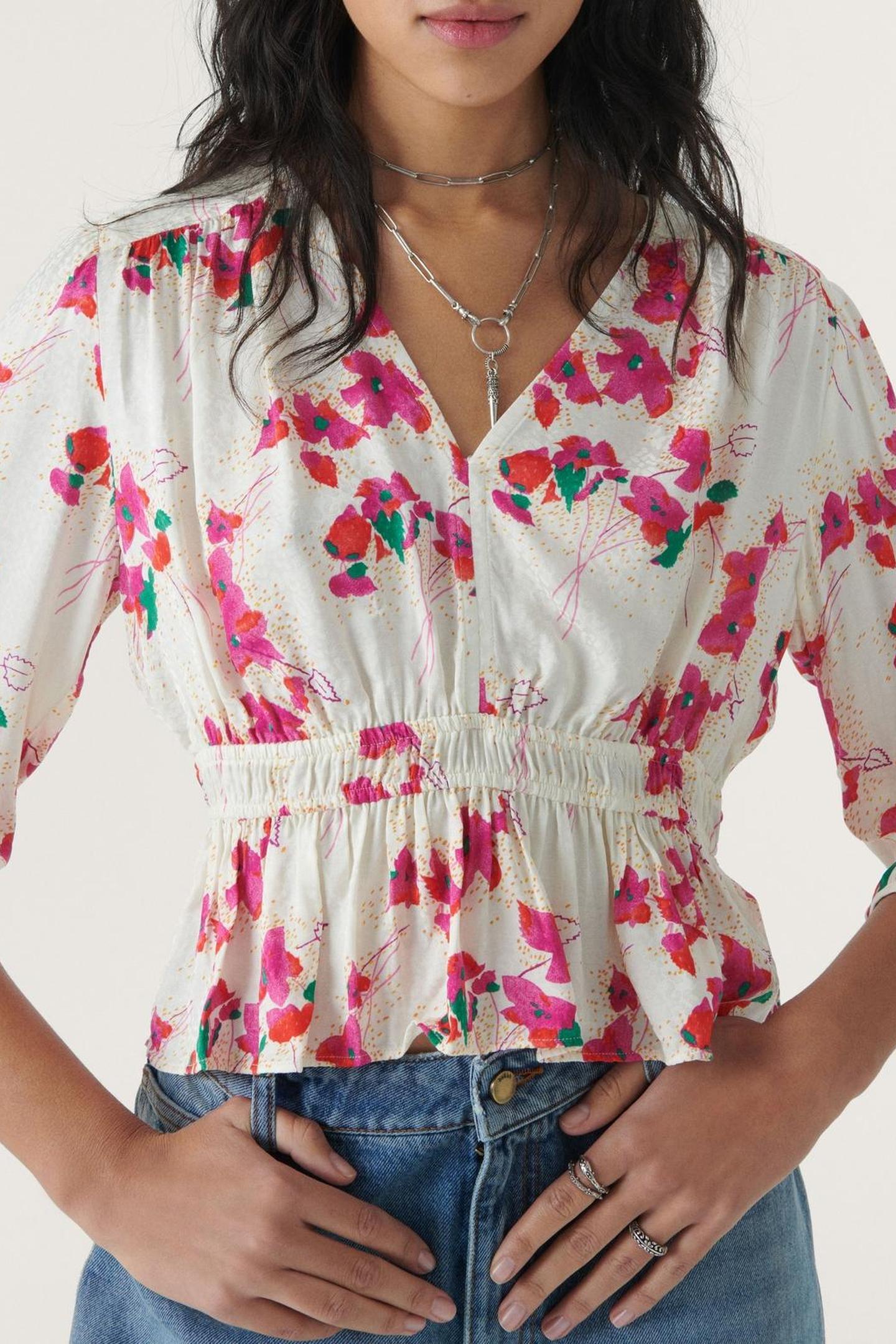 BA&SH Short Sleeves Top Ecru Maat: S | Longsleeves Outlet | Dames | Ecru
