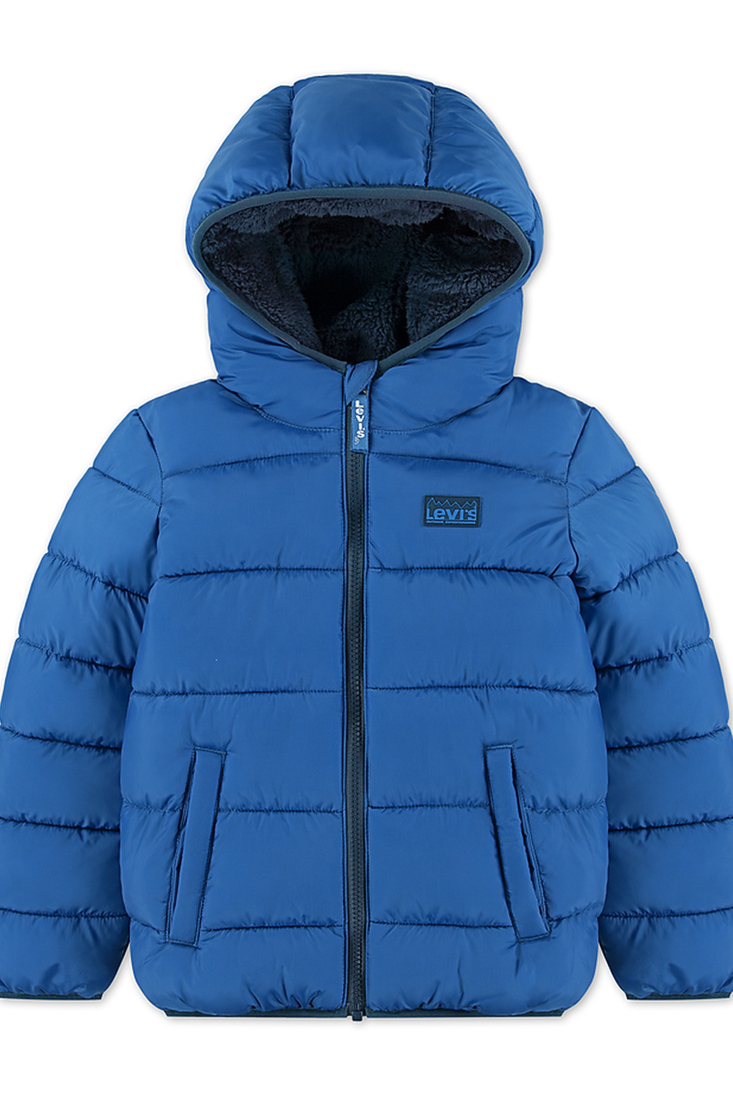 Levi's Boys Sherpa Lined Puffer Star Sapphire Maat: 10Y | Jassen Outlet | kids | Blauw