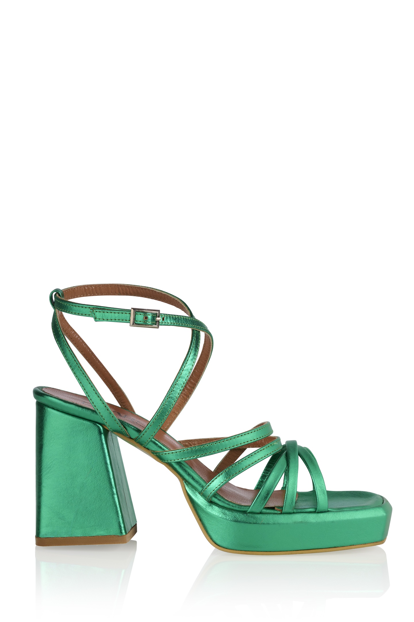 DWRS label Tumba Metallic Green Maat: 38 | Sandalen Outlet | Dames | Groen