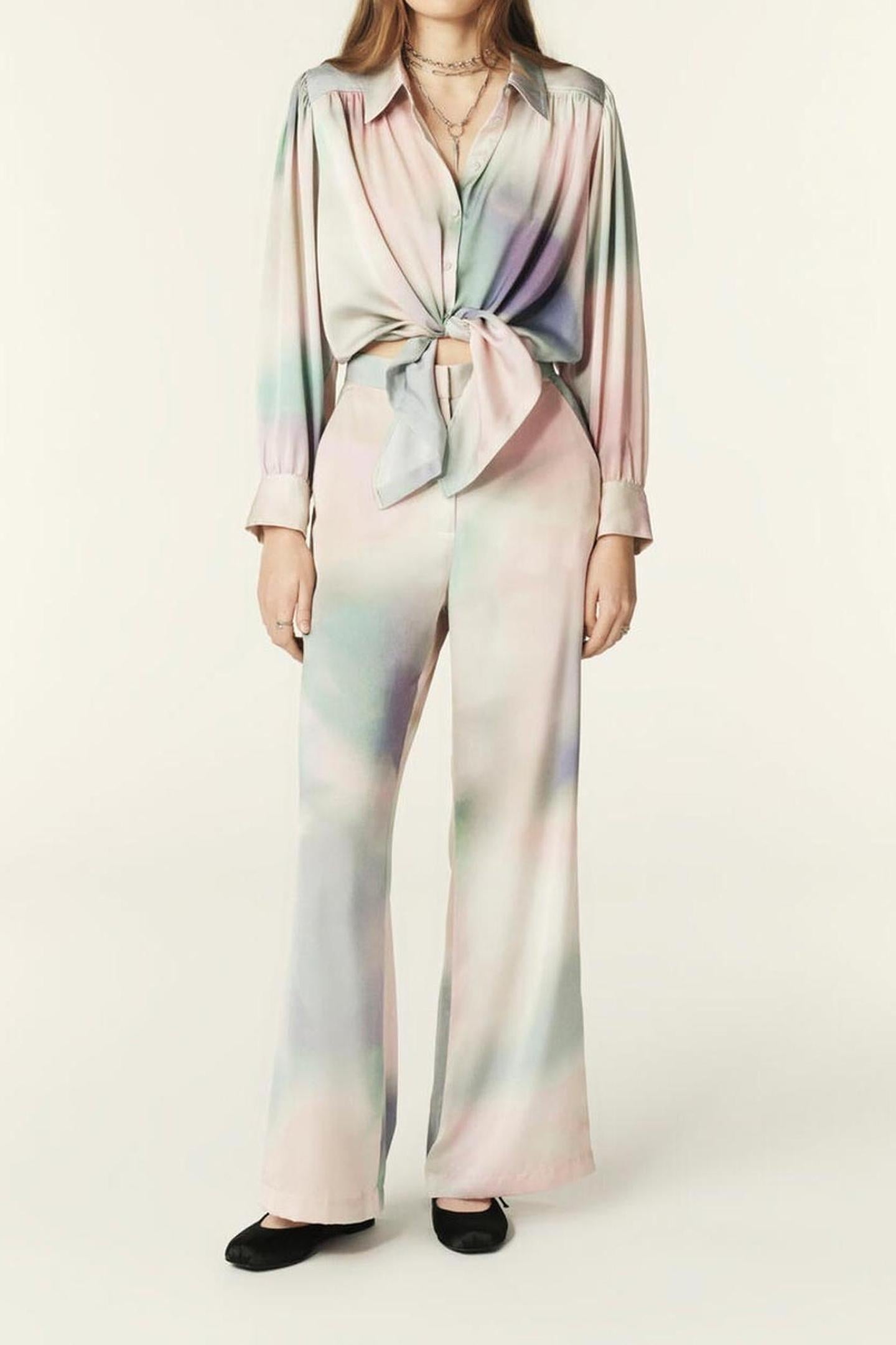 BA&SH Wide Trousers Lilas Maat: 38 | Pantalons Outlet | Dames