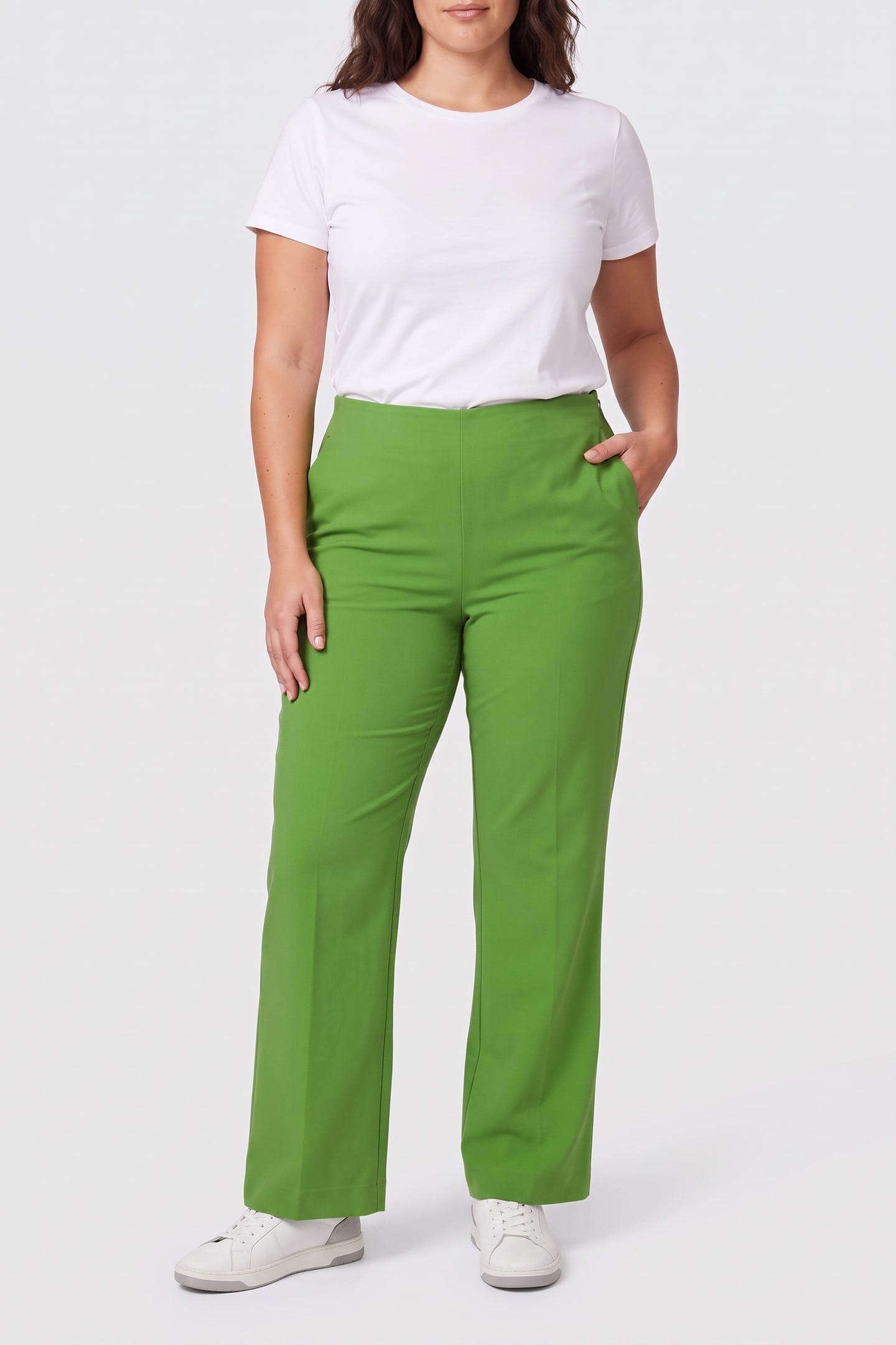 ARKET Eevi Cotton Trousers Green Maat: 32 | Pantalons Outlet | Dames | Groen