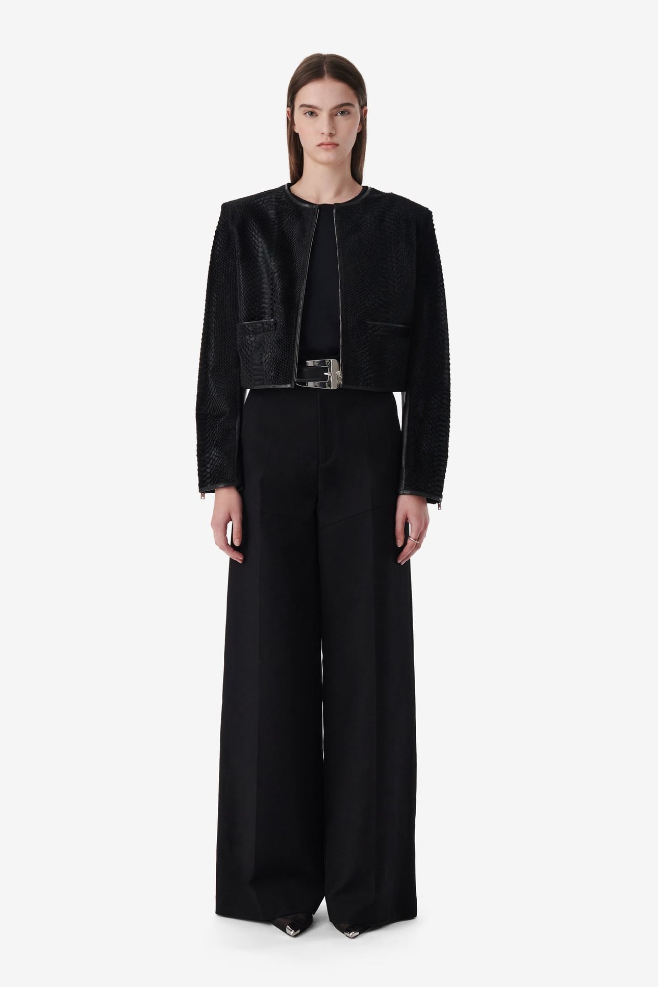 IRO Paris Nana Outerwear Black Maat: 38 | Leren Jassen Outlet | Dames | Zwart