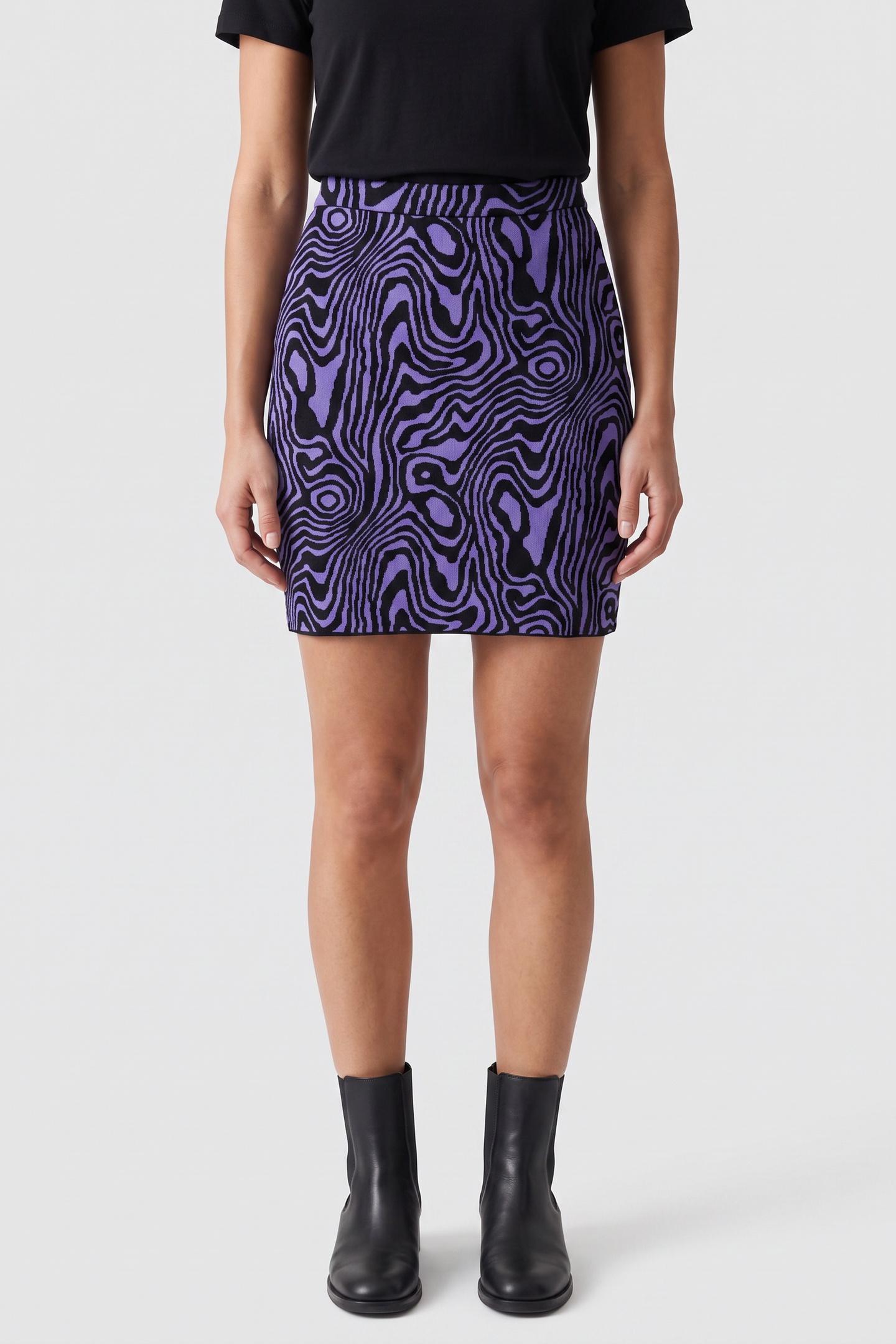 Moschino Knitted Skirt Blue Maat: 36 | Mini Rokken Outlet | Dames | Zwart