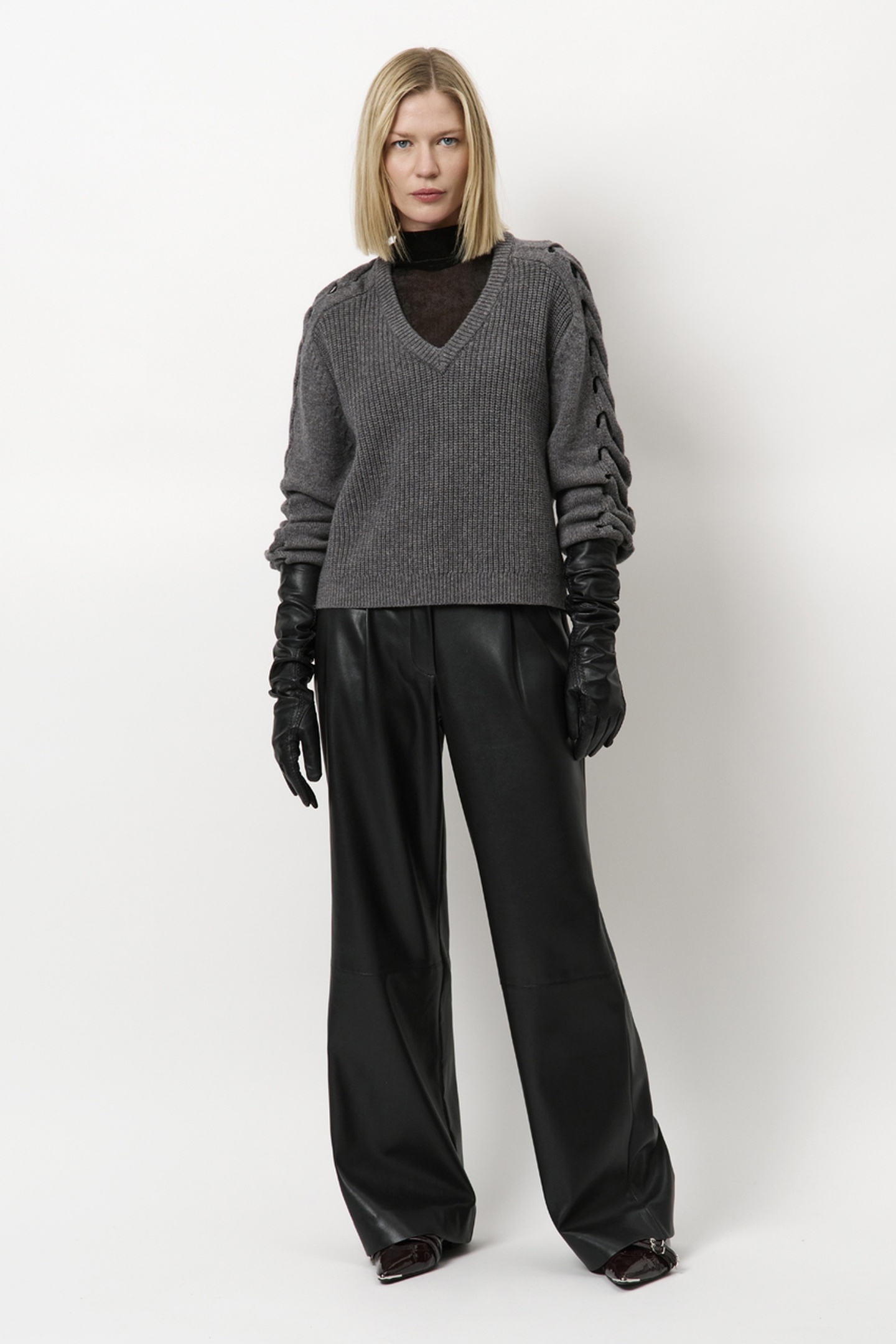 Dante6 Jules Faux Leather Pants Raven Size: W42 | Formal pants Outlet | Dames | Zwart
