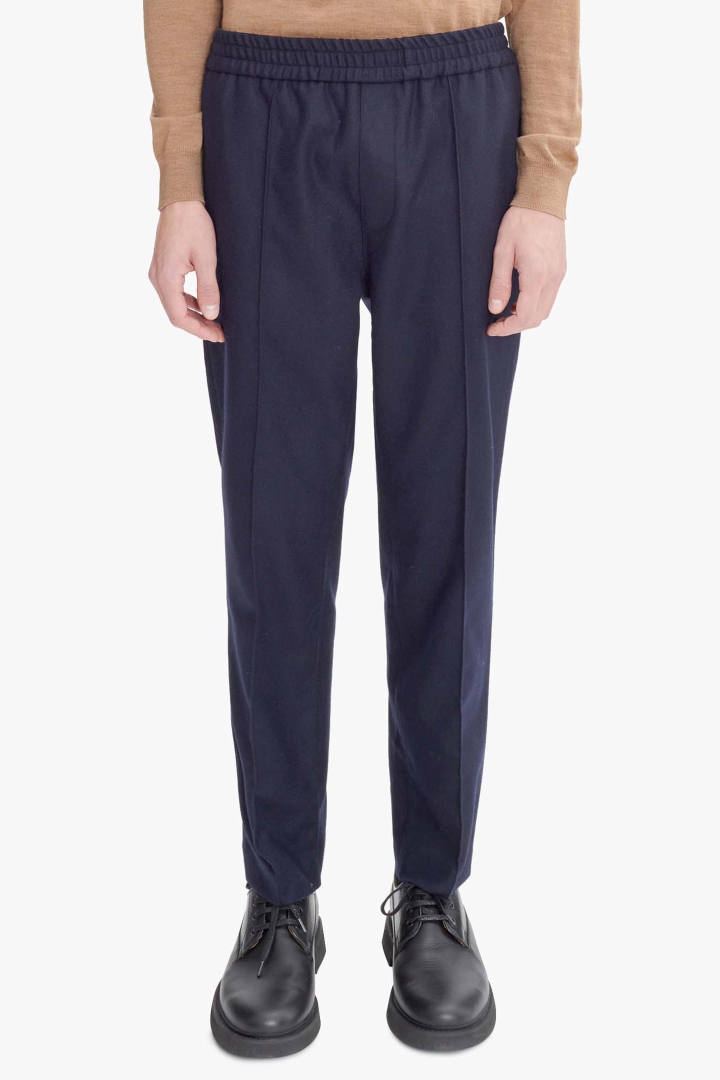 A.P.C. Unisex Trousers Pieter Heathered Navy Maat: 50 | Straight Broeken Outlet | Unisex | Blauw