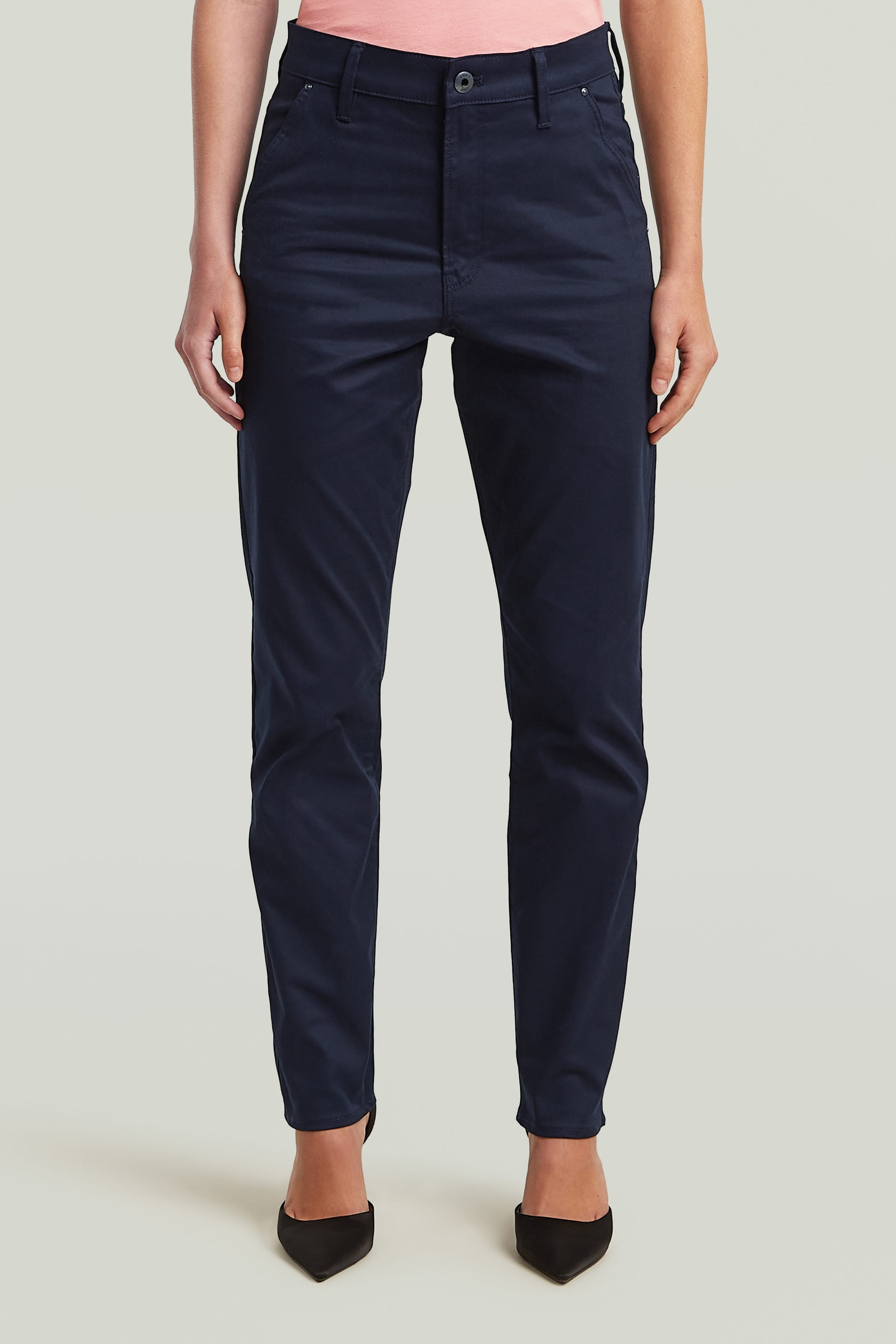 G-Star Slim Chino Dark Blue Maat: W27L30 | Chino's Outlet | Dames | Blauw