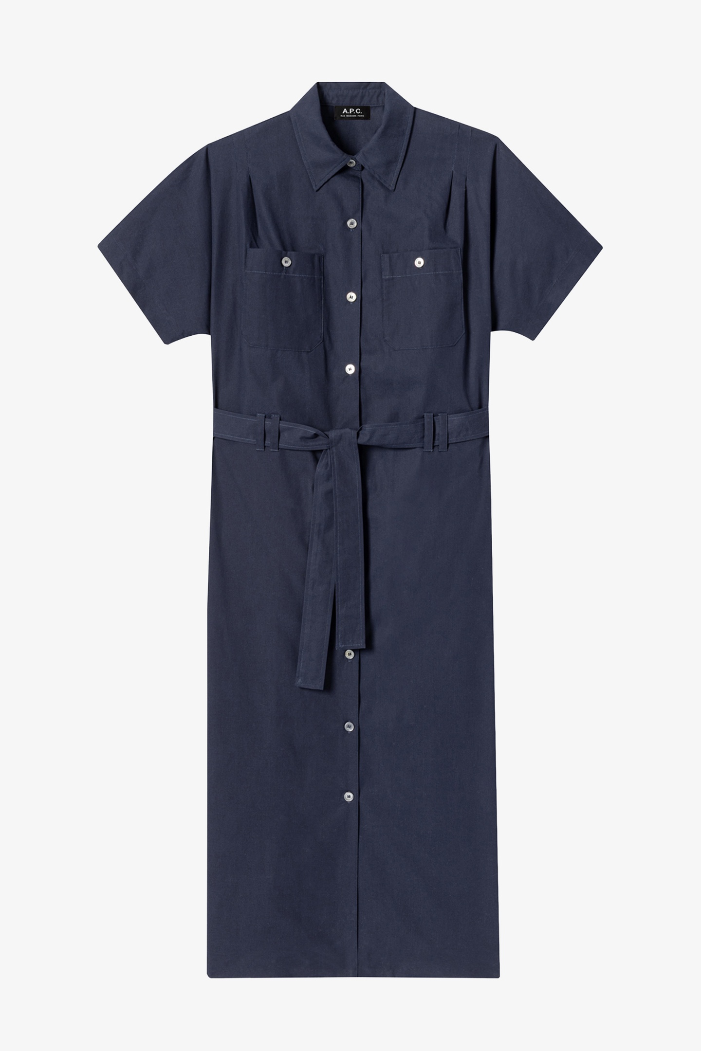 A.P.C. Dress New Drew Dark Navy Maat: 38 | Blousejurken Outlet | Dames | Blauw
