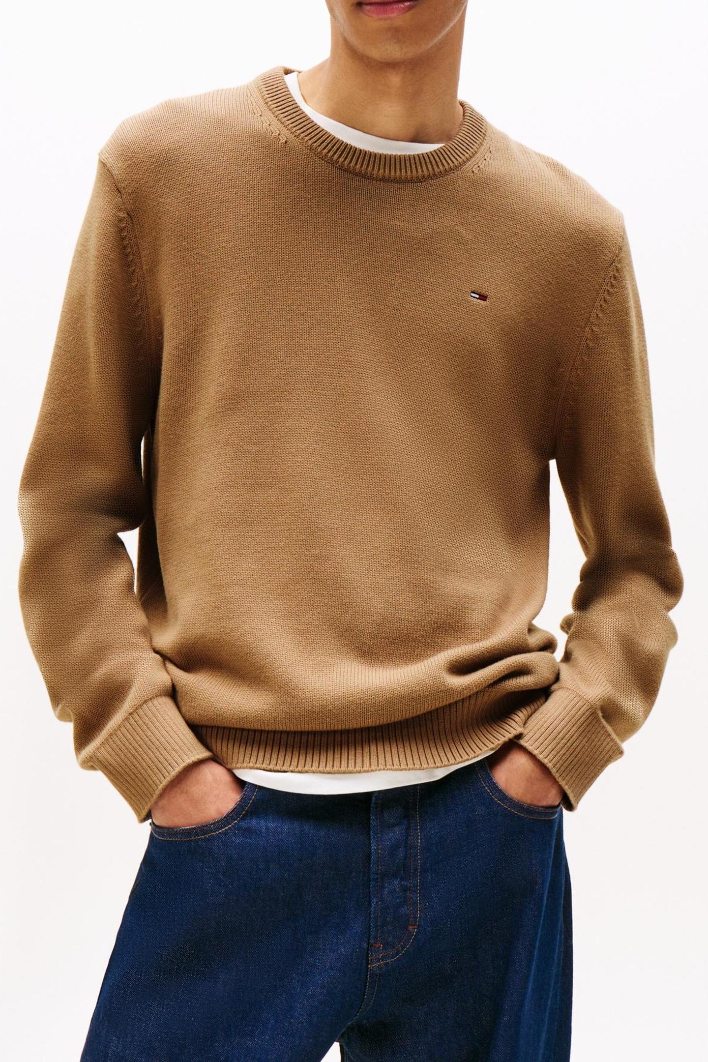 Tommy Hilfiger Tjm Slim Essential Sweater Pecan Nut Taglia: S | Maglioni a maglia Outlet | Uomo