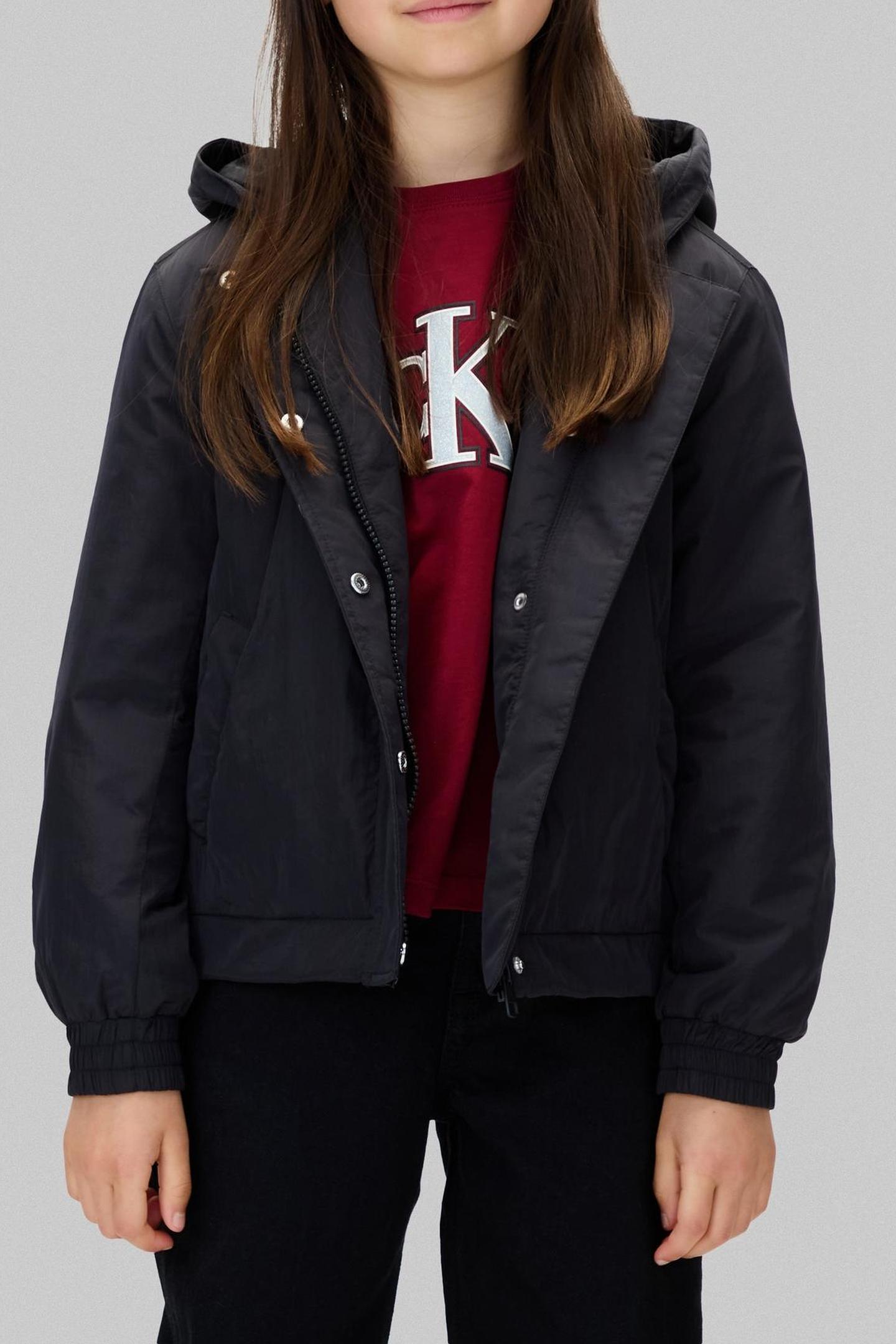 Calvin Klein Girls Girls Harrington Jacket Black Taille: 12Y | Vestes Outlet | kids | Le Noir