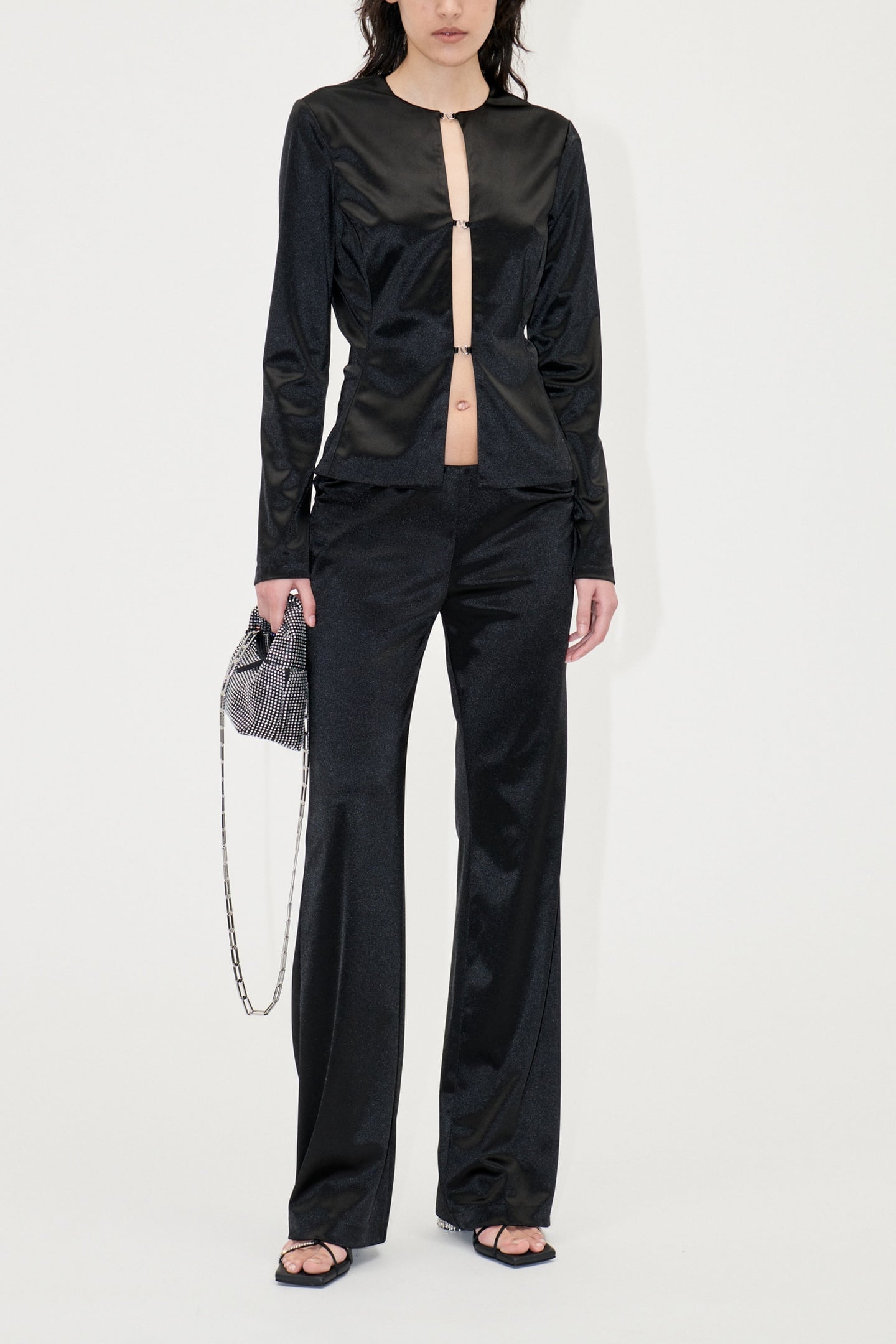 Stine Goya Loren Pants Long Jet Black Größe: XXS | Ausgestellte Hosen Outlet | Damen | Schwarz