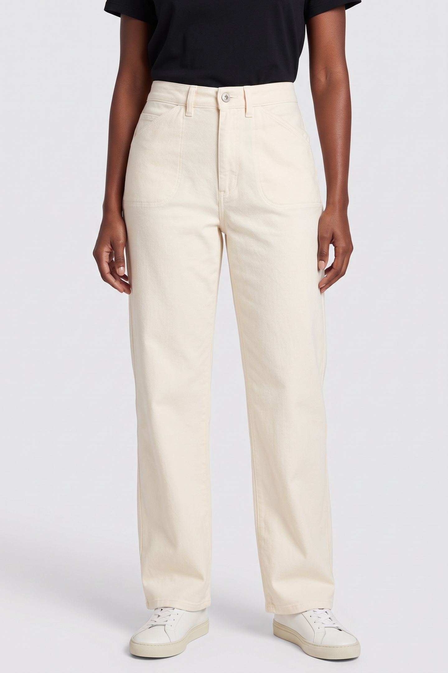 RE/DONE 70s Pocket Loose Flare Vintage Ivory Taille: 23 | Pantalons larges Outlet | Femme | Blanche