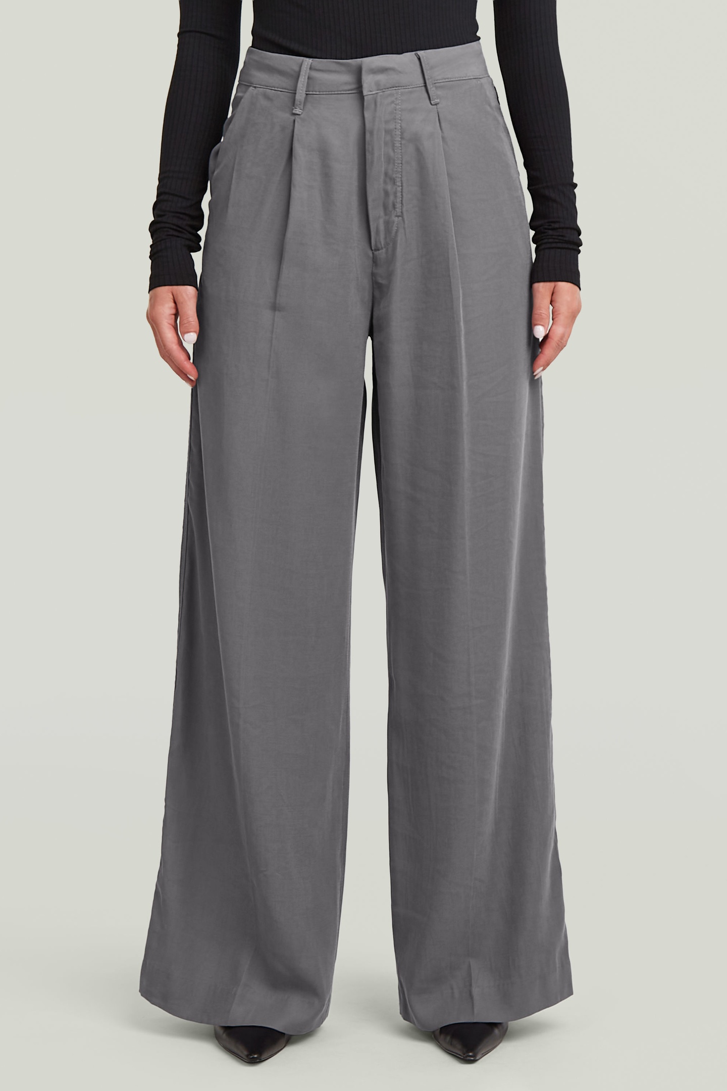 G-Star Fluid Wide Leg Pants Grey Talla: W27 | Pantalones Outlet | Mujer | Gris