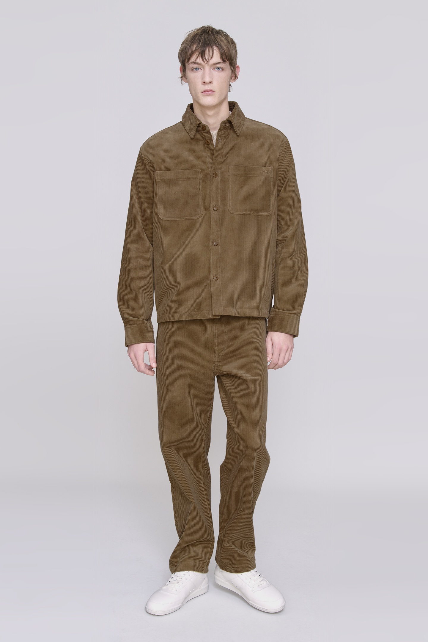 A.P.C. Unisex Overshirt Leon Brown Maat: XS | Overshirts Outlet | Unisex | Bruin