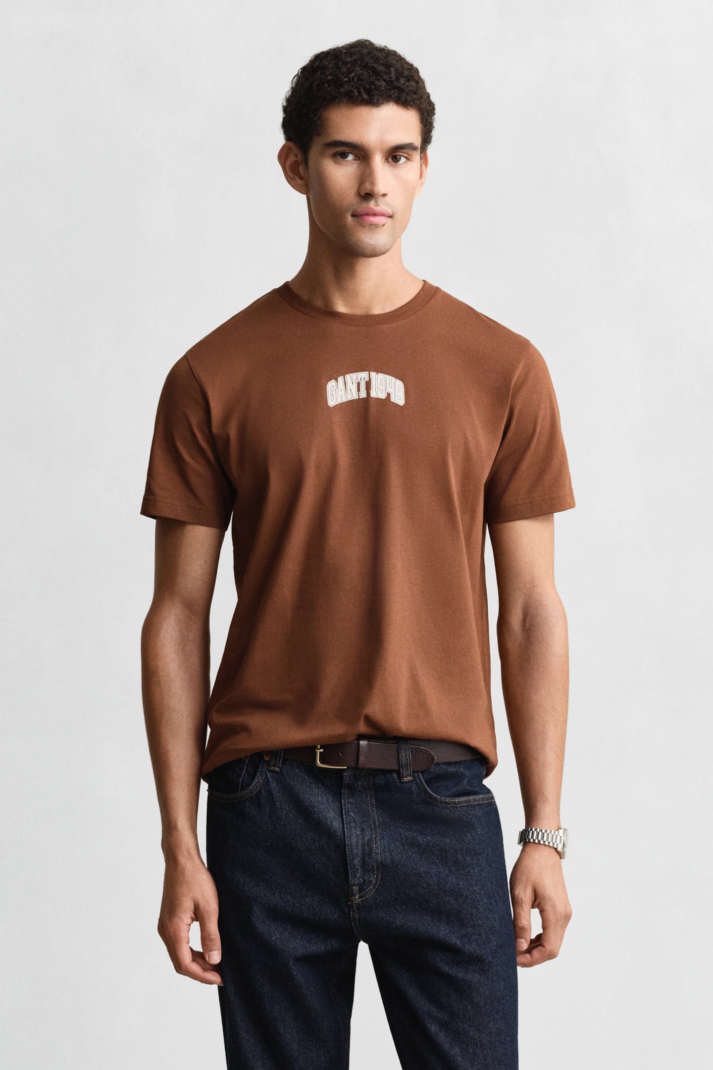 GANT Graphic Ss Tshirt Mahogany Brown Talla: M | Camisetas Básicas Outlet | Hombre | Marrón