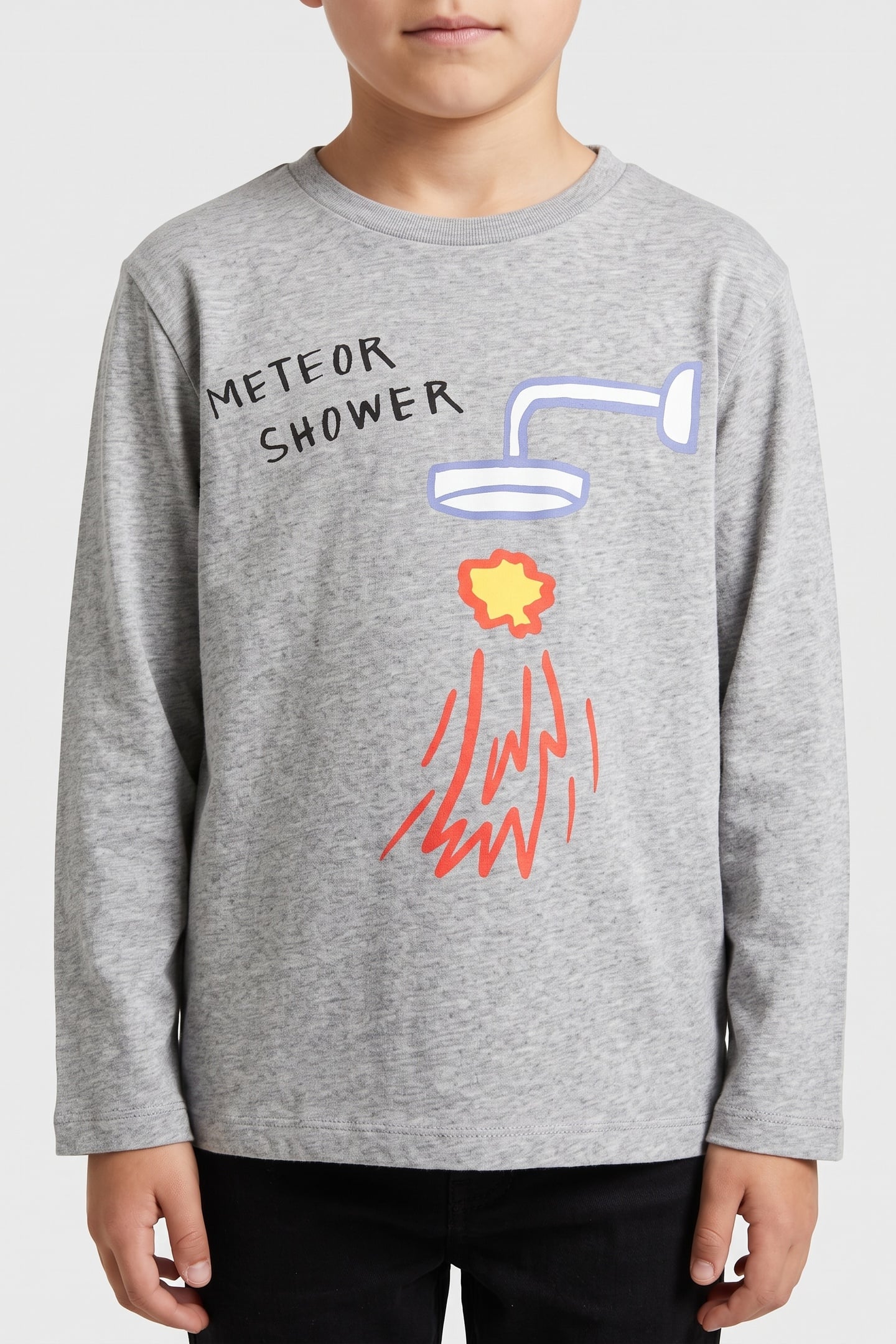 ARKET Noel Ls T-shirt Unisex Grey Maat: 134/140 | T-Shirts Outlet | kids | Grijs