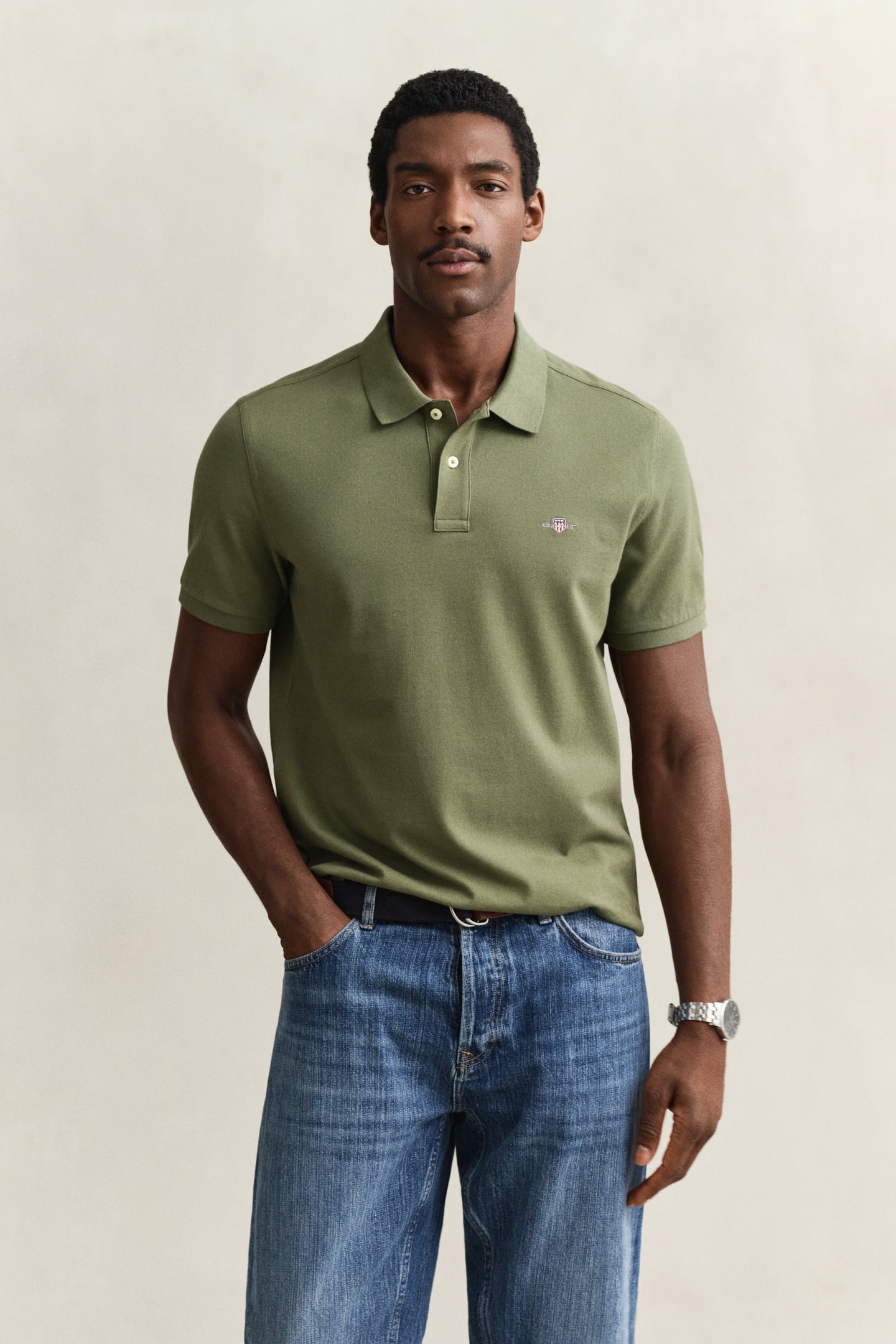GANT Classic Regular Polo Shirt Dry Herb Green Größe: XL | Poloshirts Outlet | Herren | Grün