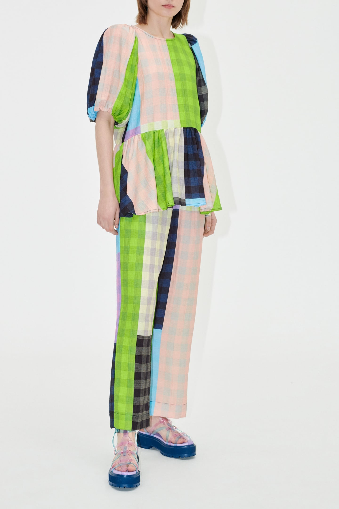Stine Goya Liw Top Check Taglia: XS | Maglie a manica lunga Outlet | Donna