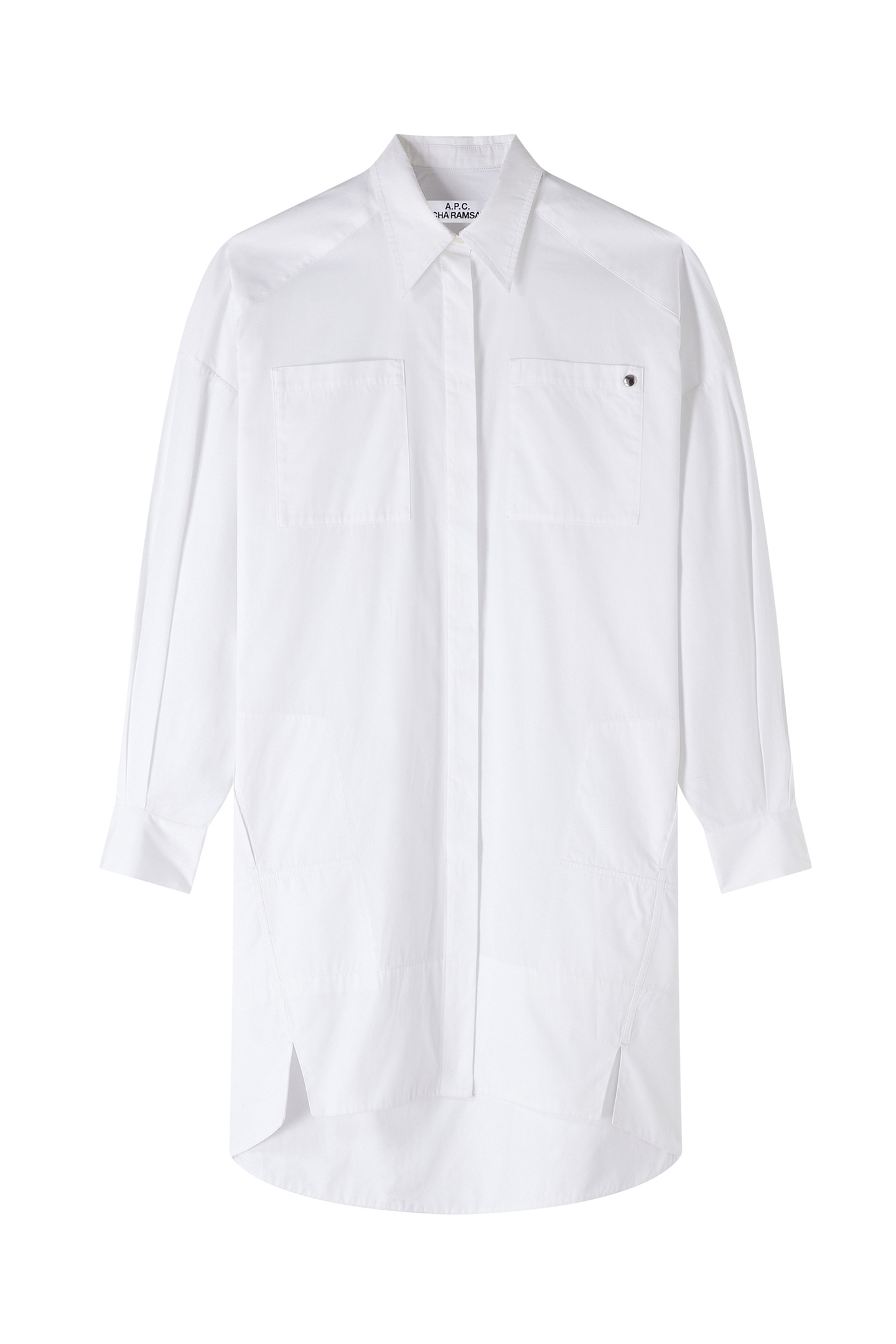 A.P.C. Dress Madame De Rivoli White Maat: 36 | Blousejurken Outlet | Dames | Wit