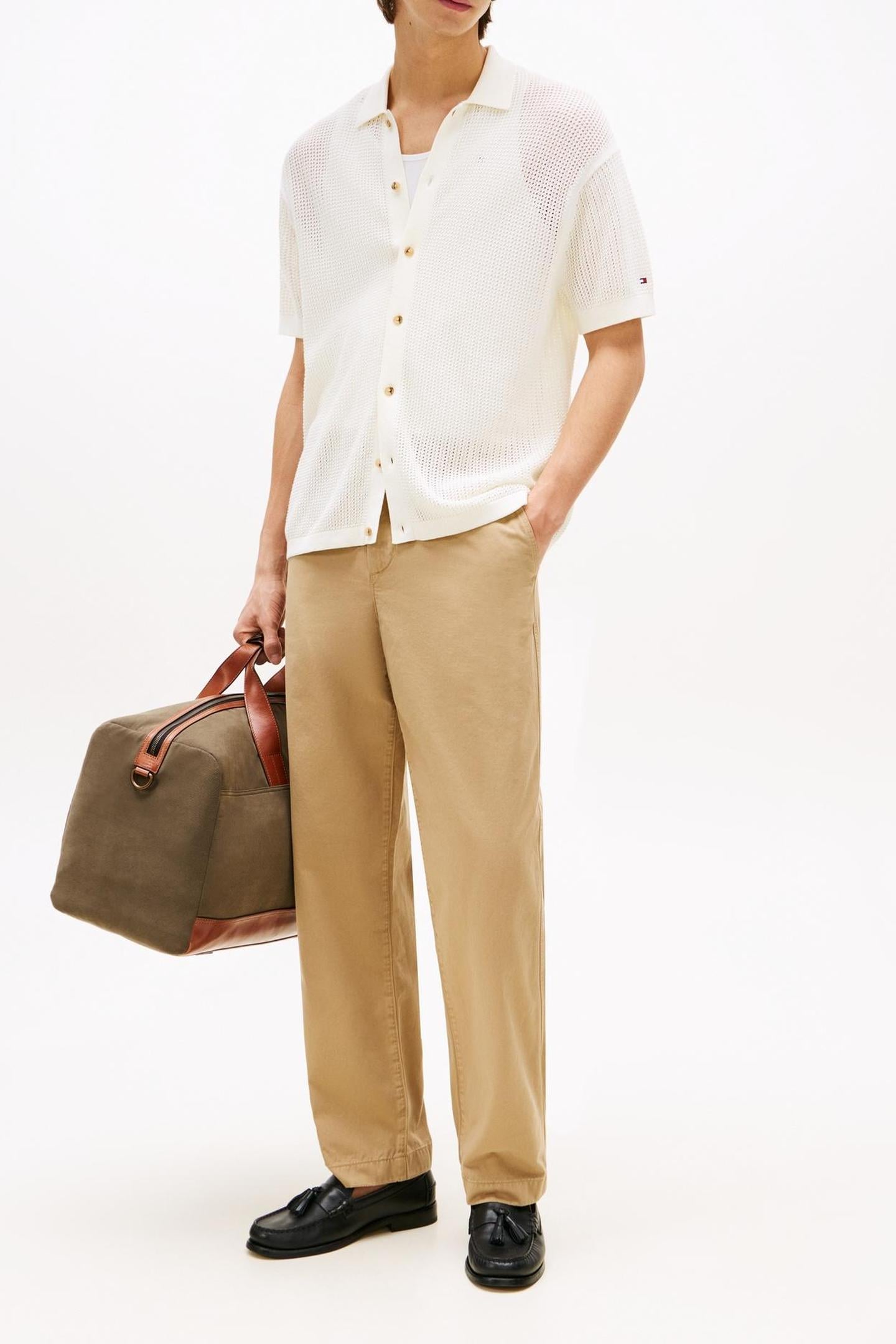 Tommy Hilfiger Structure Open Knit Ivory Petal size XL | Cardigans Outlet | Men | White