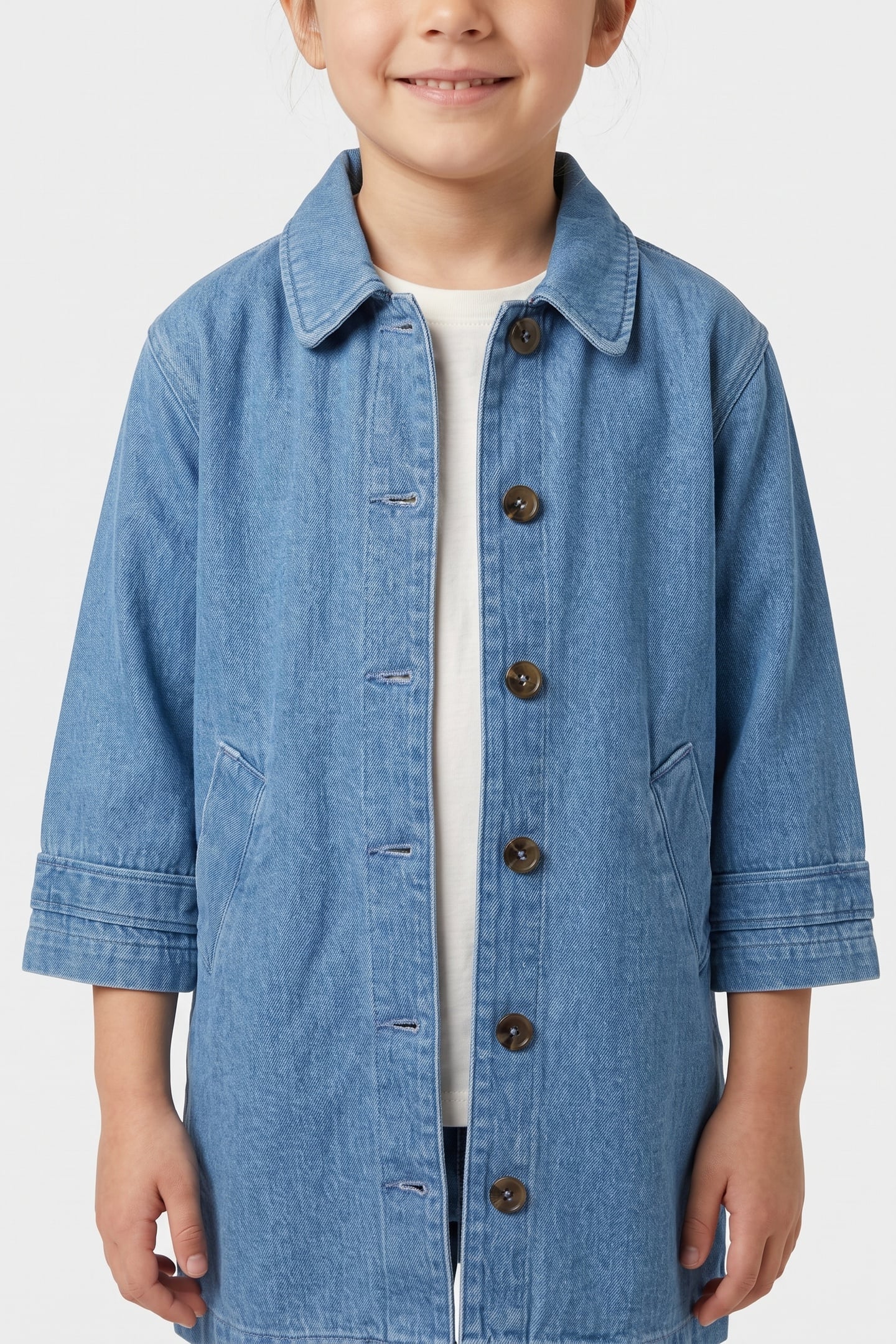 ARKET Jane Long Trenchcoat Blue Maat: 128 | Jassen Outlet | kids | Blauw