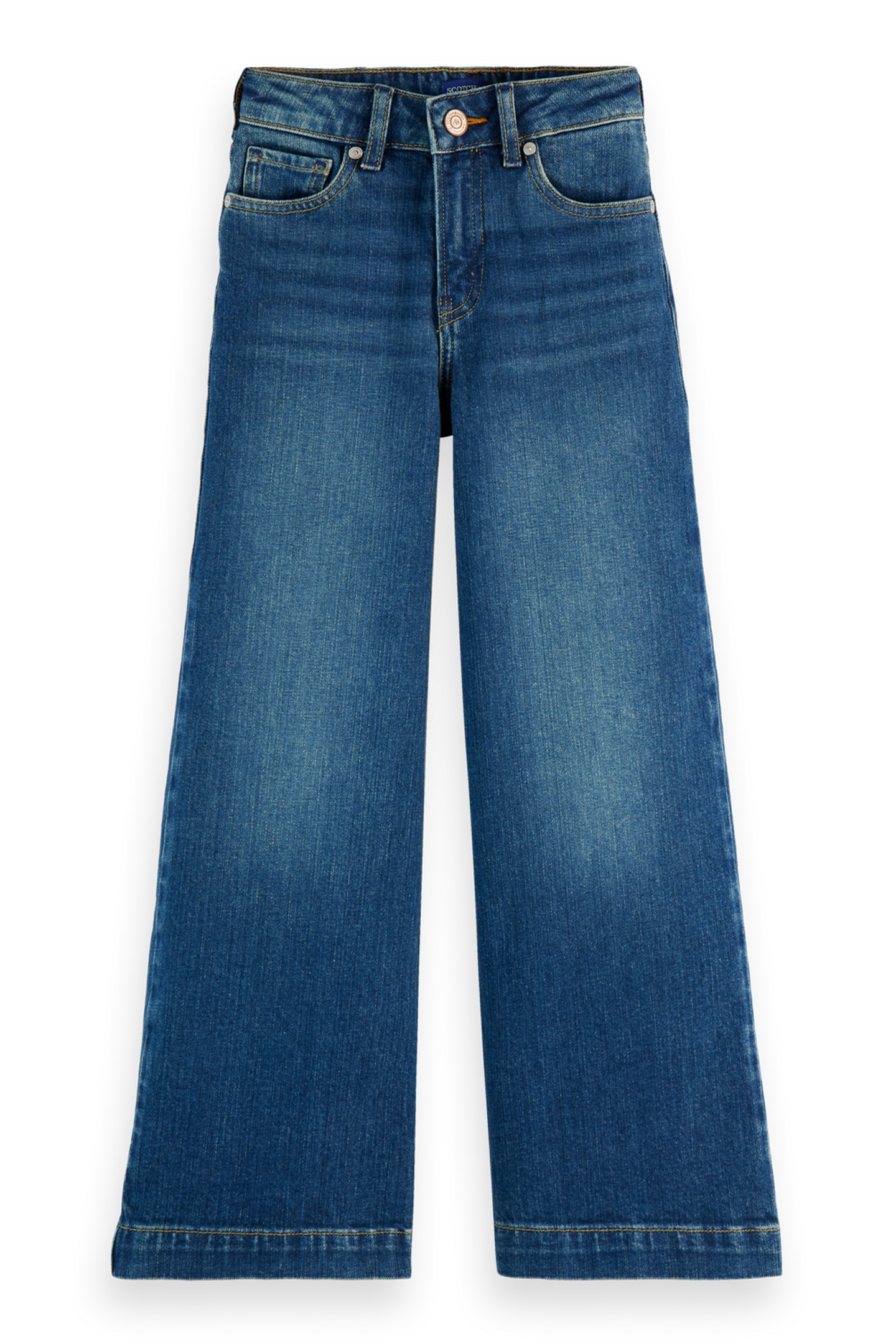 Scotch & Soda Girls The Wave Wide Leg Jeans Classic Blue Navy Maat: 4 | Spijkerbroeken Outlet | kids | Blauw
