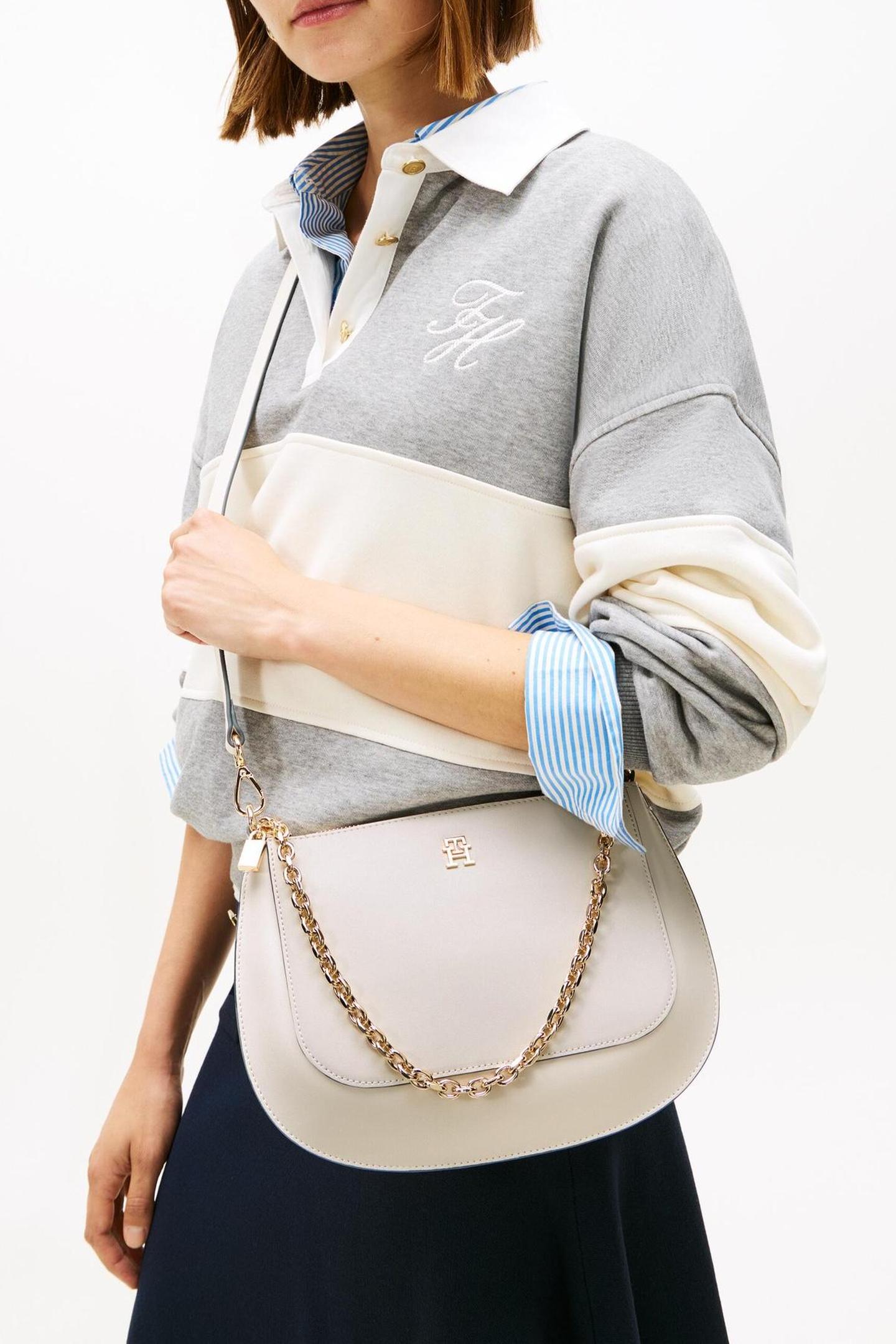 Tommy Hilfiger Th Glam Mini Chain Crossover Soft Cream Taille: OS | Sacs à main Outlet | Femme | Blanche