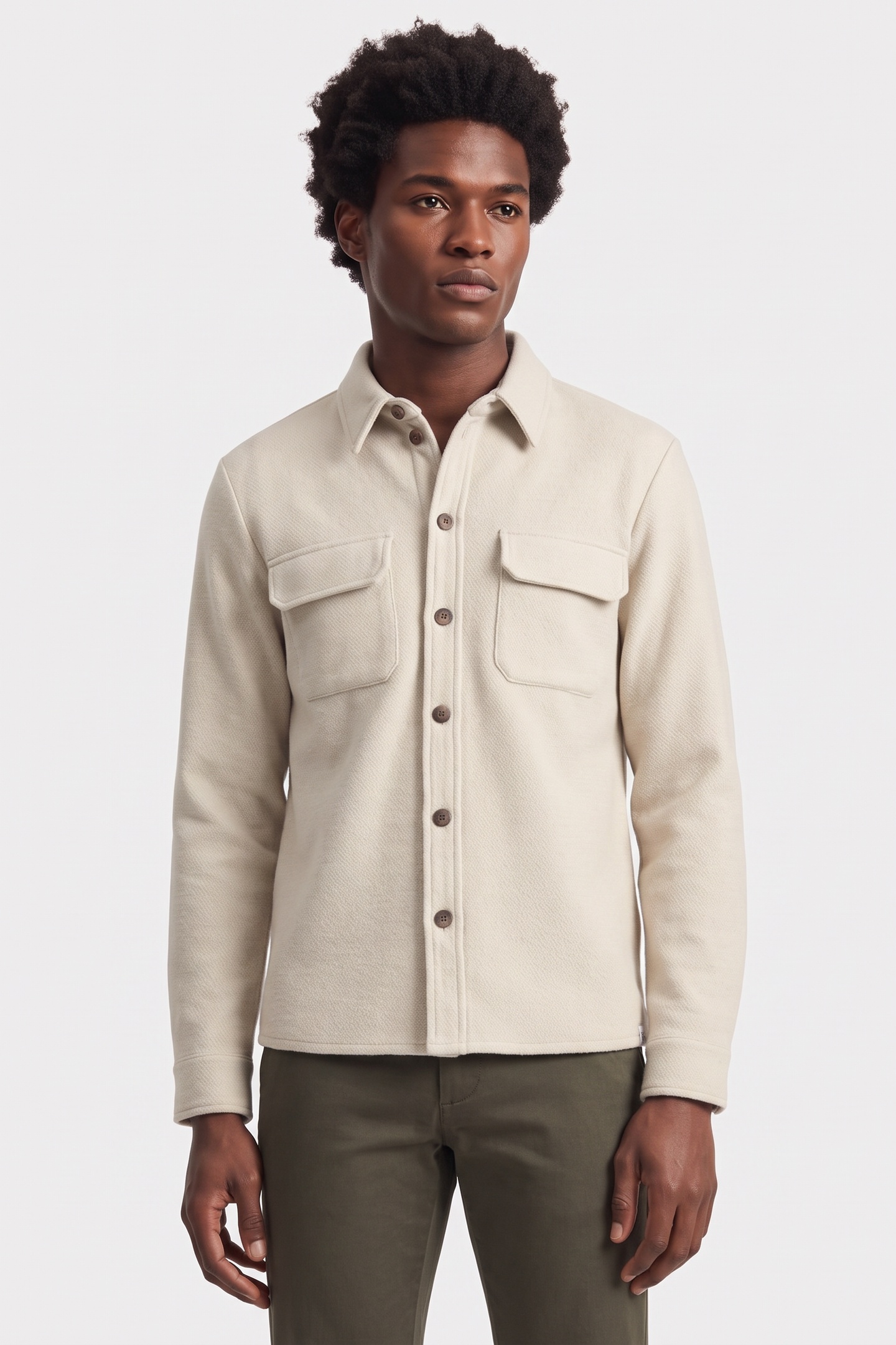 Circle of Trust Valentin Overshirt Flint Grey Maat: XS | Casual Overhemden Outlet | Heren | Ecru