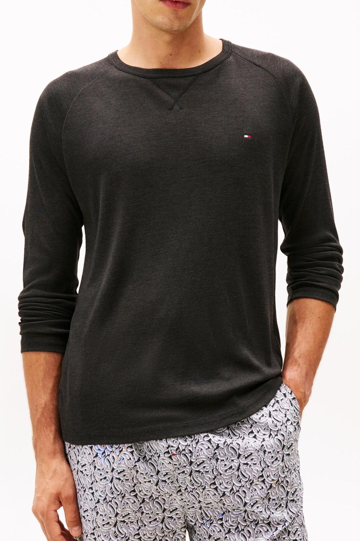 Tommy Hilfiger Thermal Henley Ls Black Taglia: M | Maglie a manica lunga Outlet | Uomo | Nero