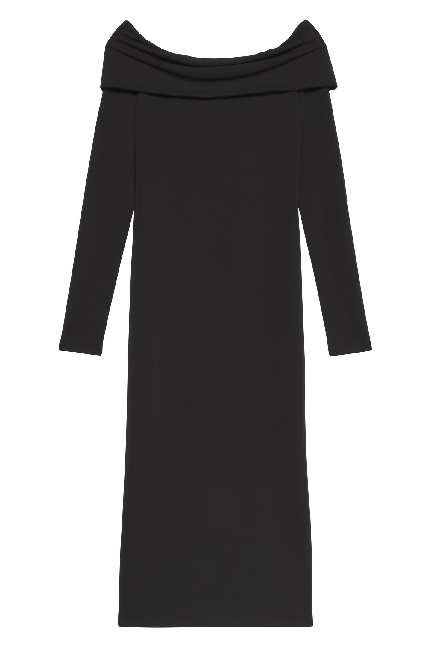 Calvin Klein Off Shoulder Refined Dress Black Taille: S | Robes longues Outlet | Femme | Le Noir