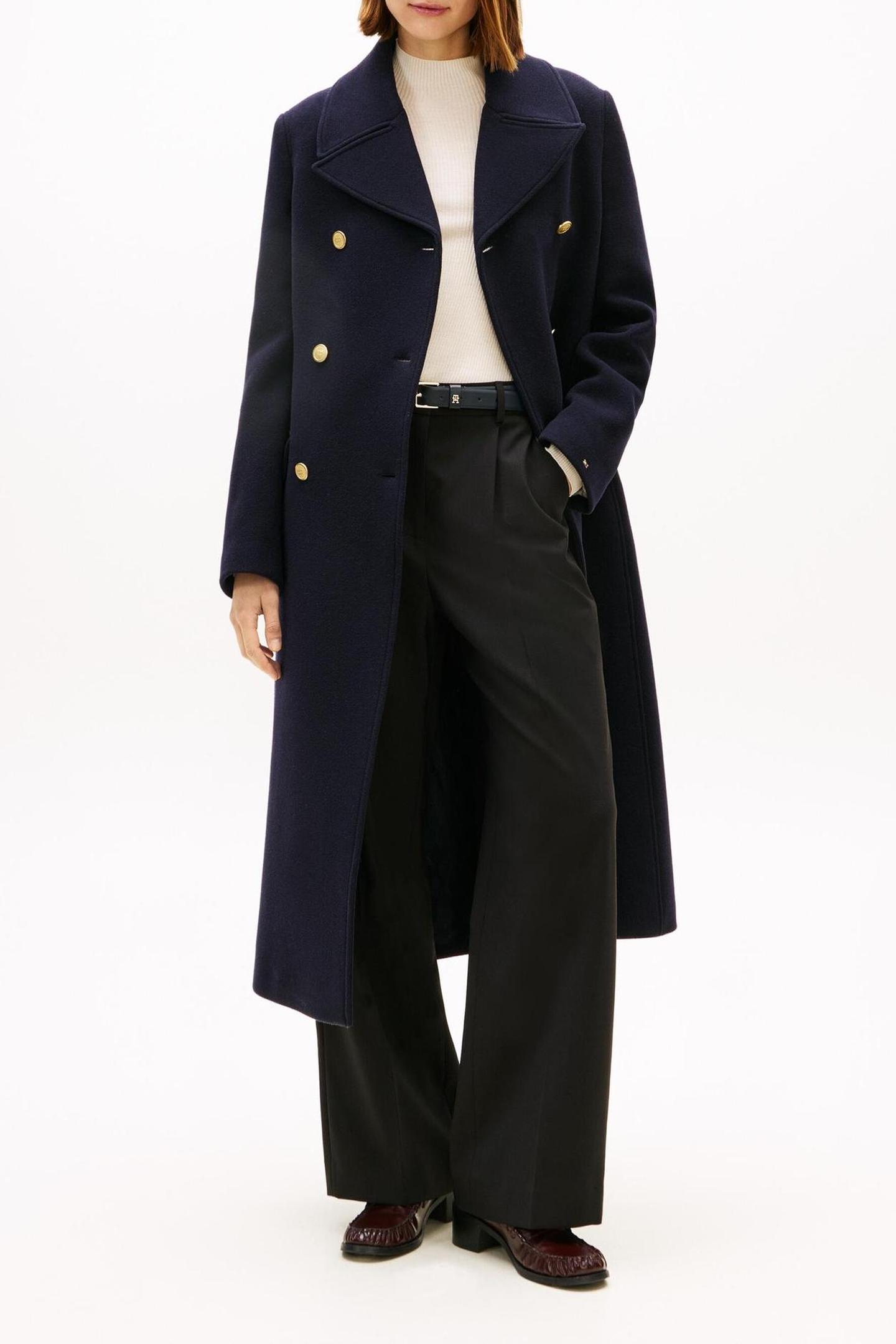 Tommy Hilfiger Wool Gold Button Desert Sky Taille: 36 | Manteaux à double boutonnage Outlet | Femme | Jaune