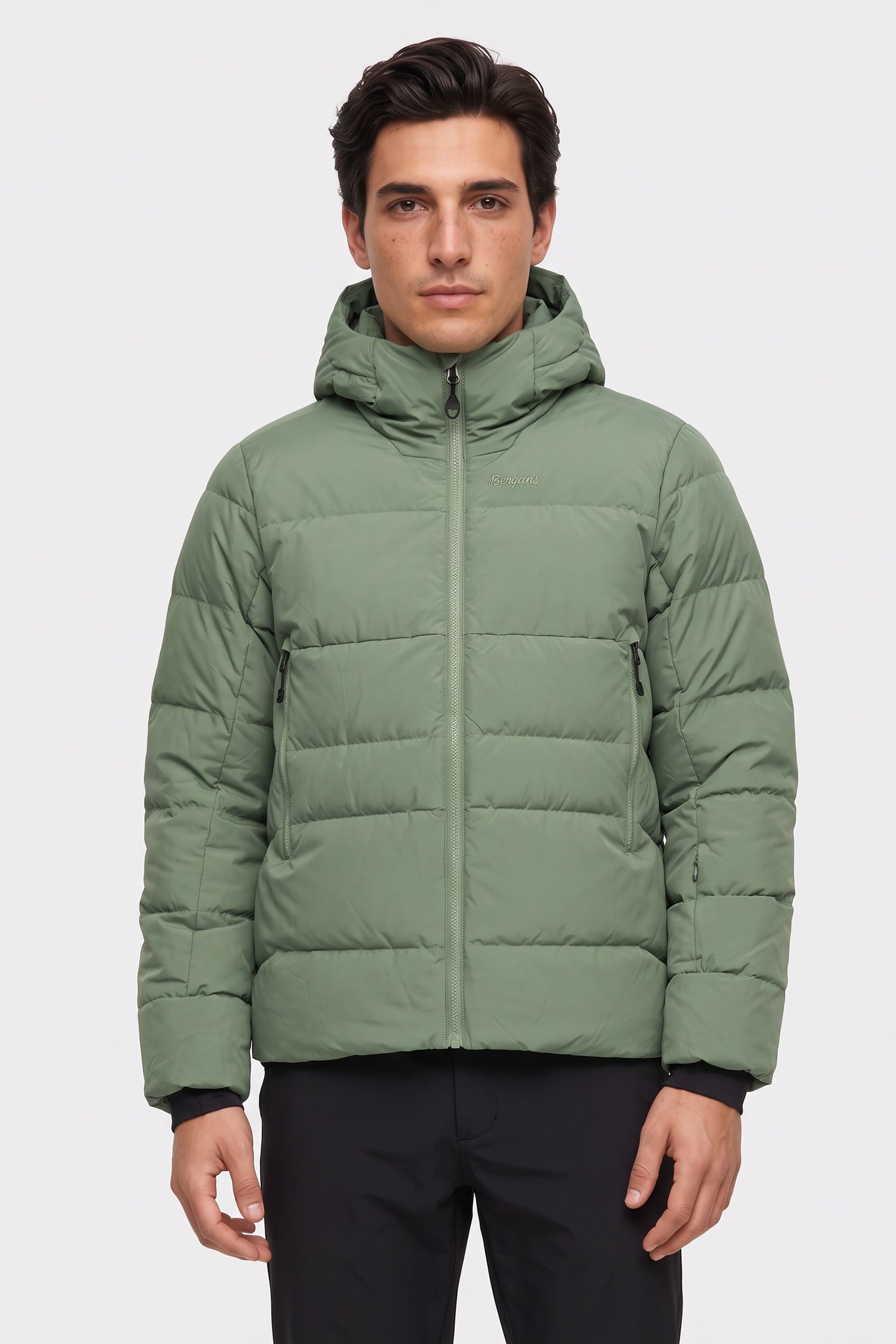 Bergans of Norway Stranda V2 Down Jacket Cool Green Maat: M | Winterjassen Outlet | Heren | Groen