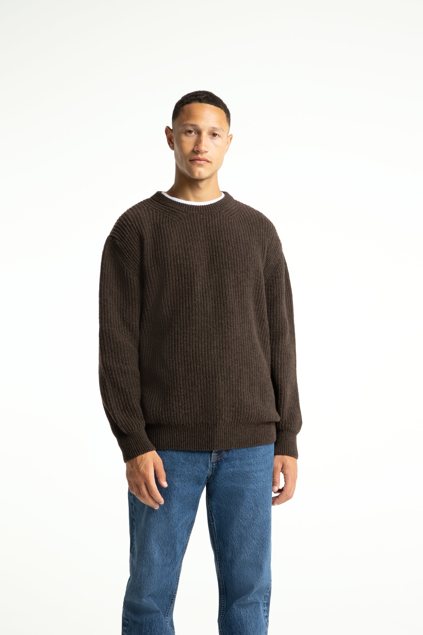 Kings Of Indigo Hector Knit L/s Chocolate Brown Talla: XXL | Jerséis Outlet | Hombre | Marrón