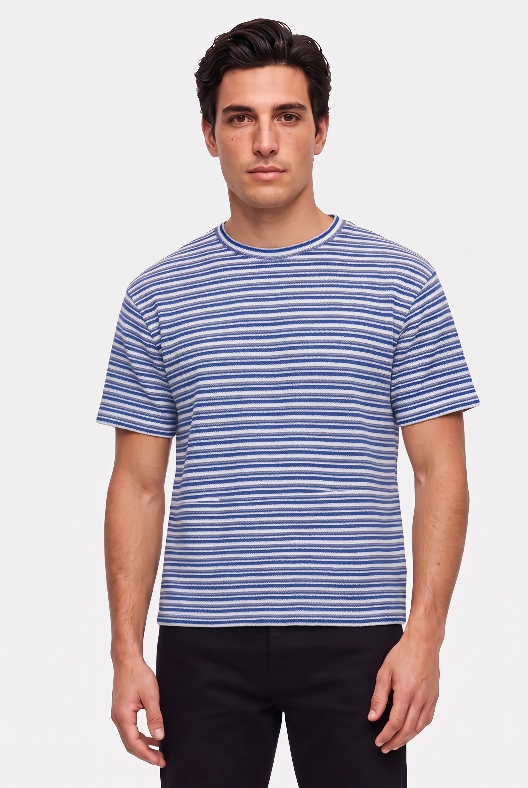 A.P.C. Unisex T-shirt Rayan Blue/white Maat: L | Tops Outlet | Unisex | Blauw
