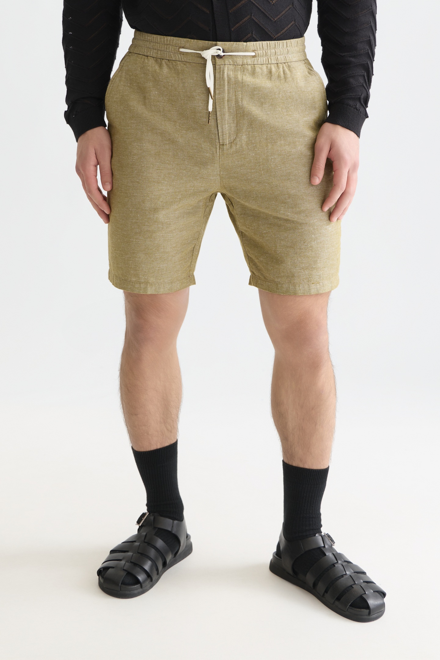 Scotch & Soda Seasonal Core Fave Cotton Linen Regular-fit Chino Shorts Dar Talla: W31 | Pantalones Cortos Outlet | Hombre | Blanco
