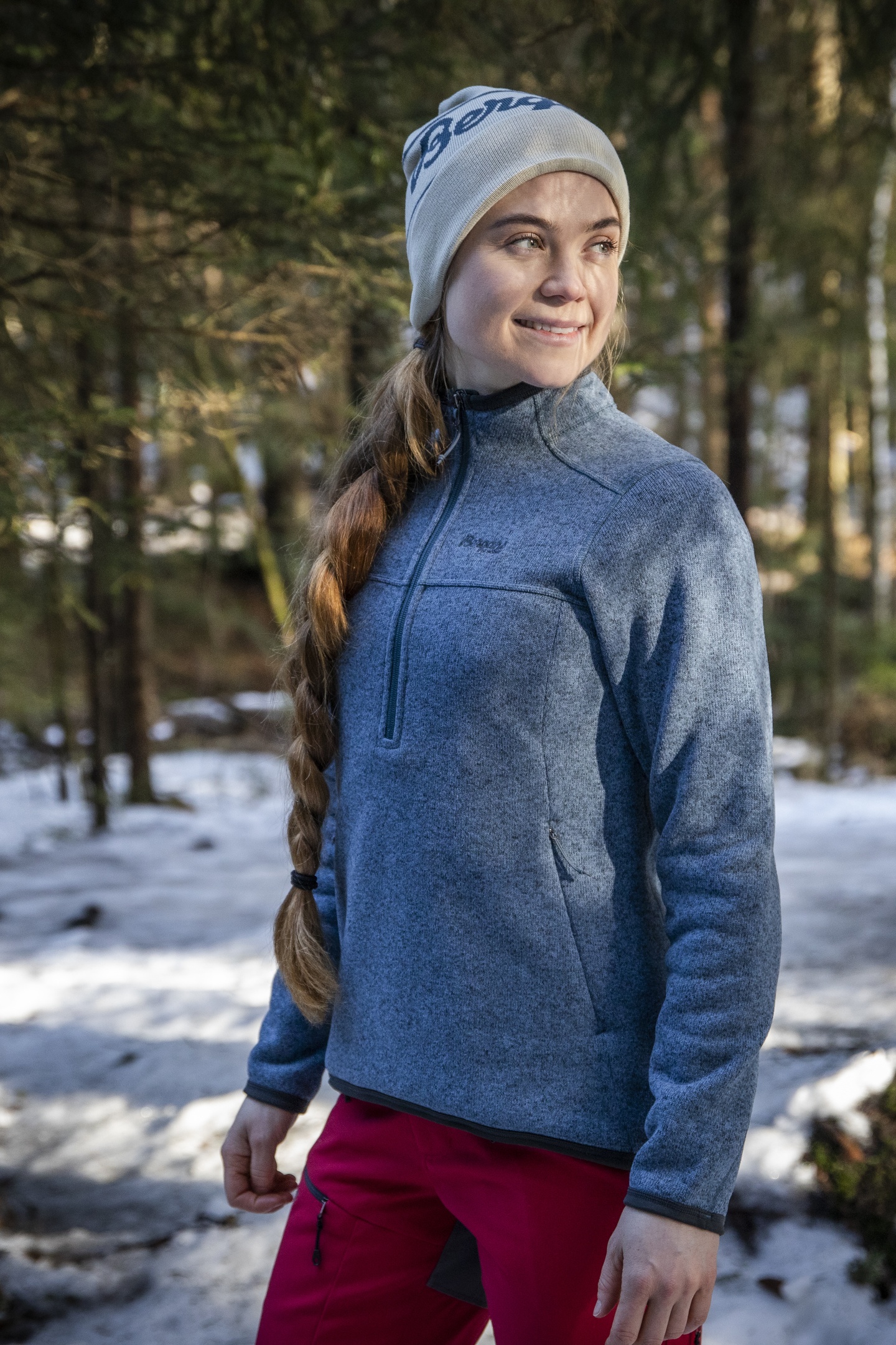 Bergans of Norway Kamphaug Knitted W Half Zip Orion Blue Maat: XS | Sweaters Outlet | Dames | Blauw