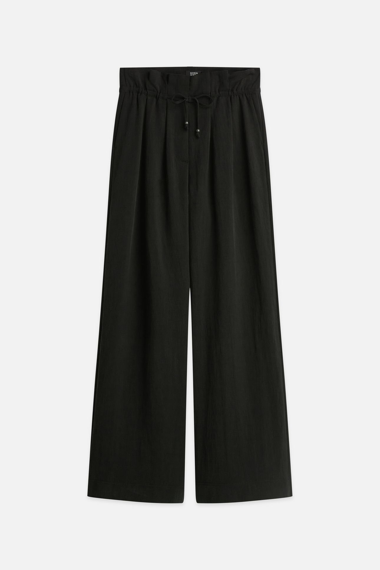 Scotch & Soda June - High Rise Wide Leg Twill Paperbag Pants Meteorite Maat: M/32 | Pantalons Outlet | Dames | Zwart