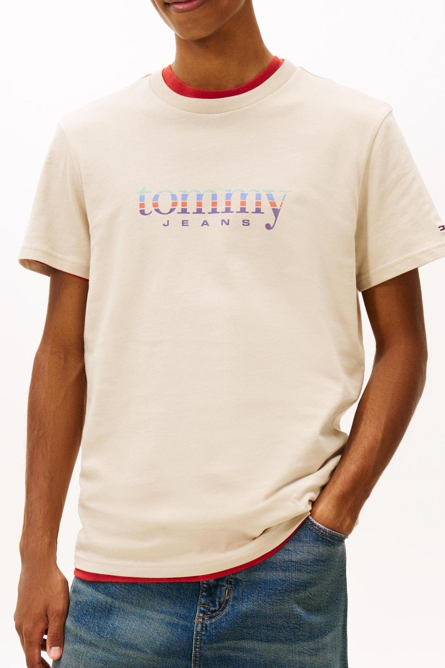 Tommy Hilfiger Tjm Slim Entry Dna Tee Gulf Sand Taglia: M | Magliette basic Outlet | Uomo | Marrone