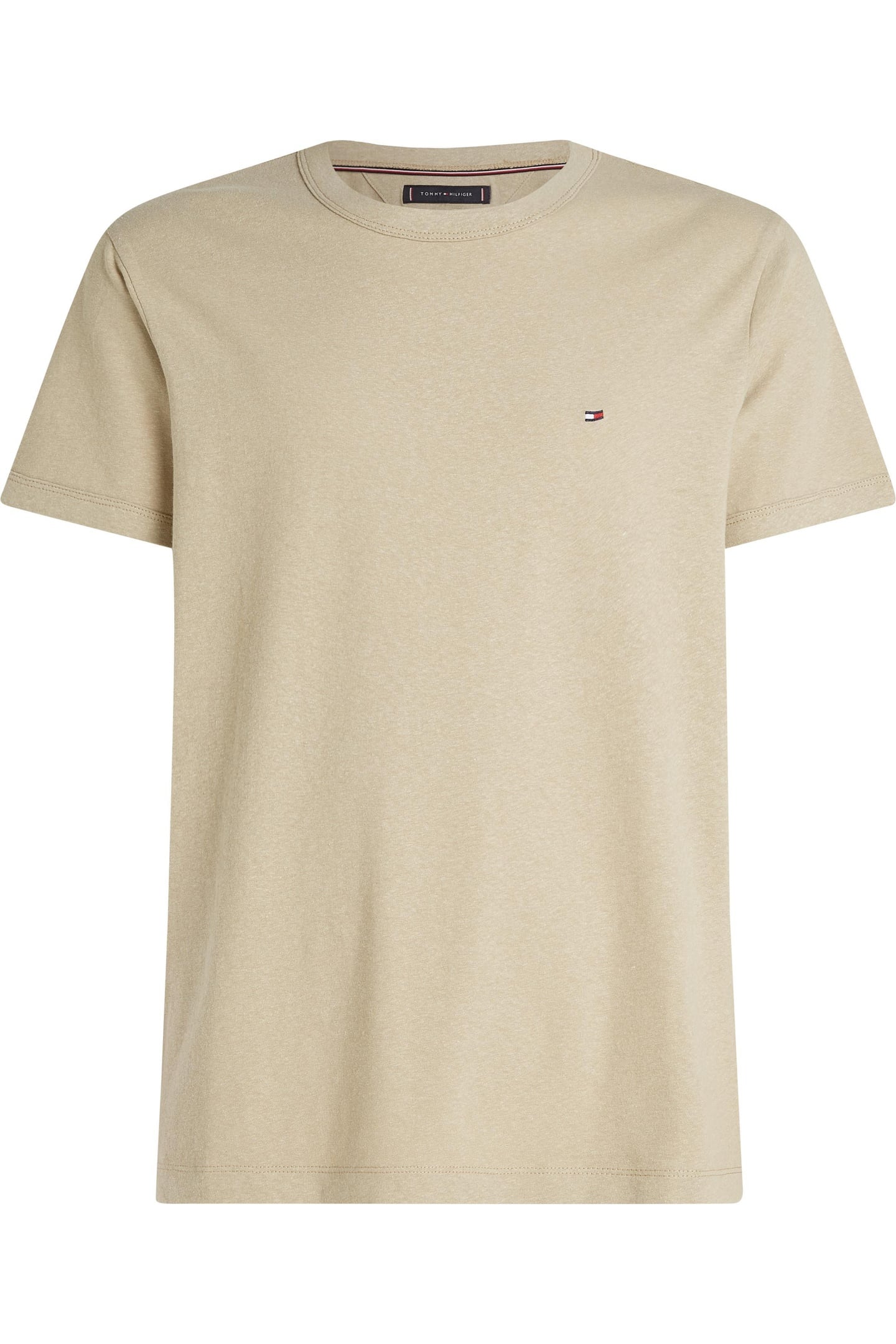 Tommy Hilfiger Cotton Linen Tee Sandalwood Taglia: XL | Magliette basic Outlet | Uomo | Bianco