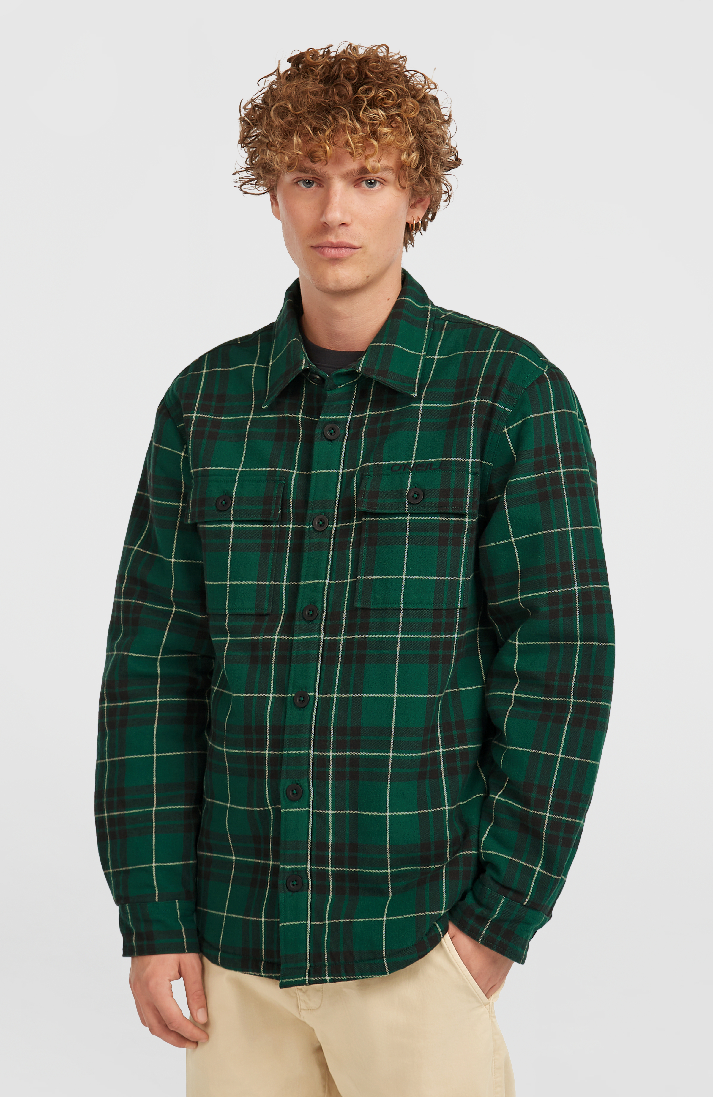 O'Neill  Must-have Fleece Lined Shirt Green Flannel Check Talla: L | Camisas Casuales Outlet | Hombre | Verde