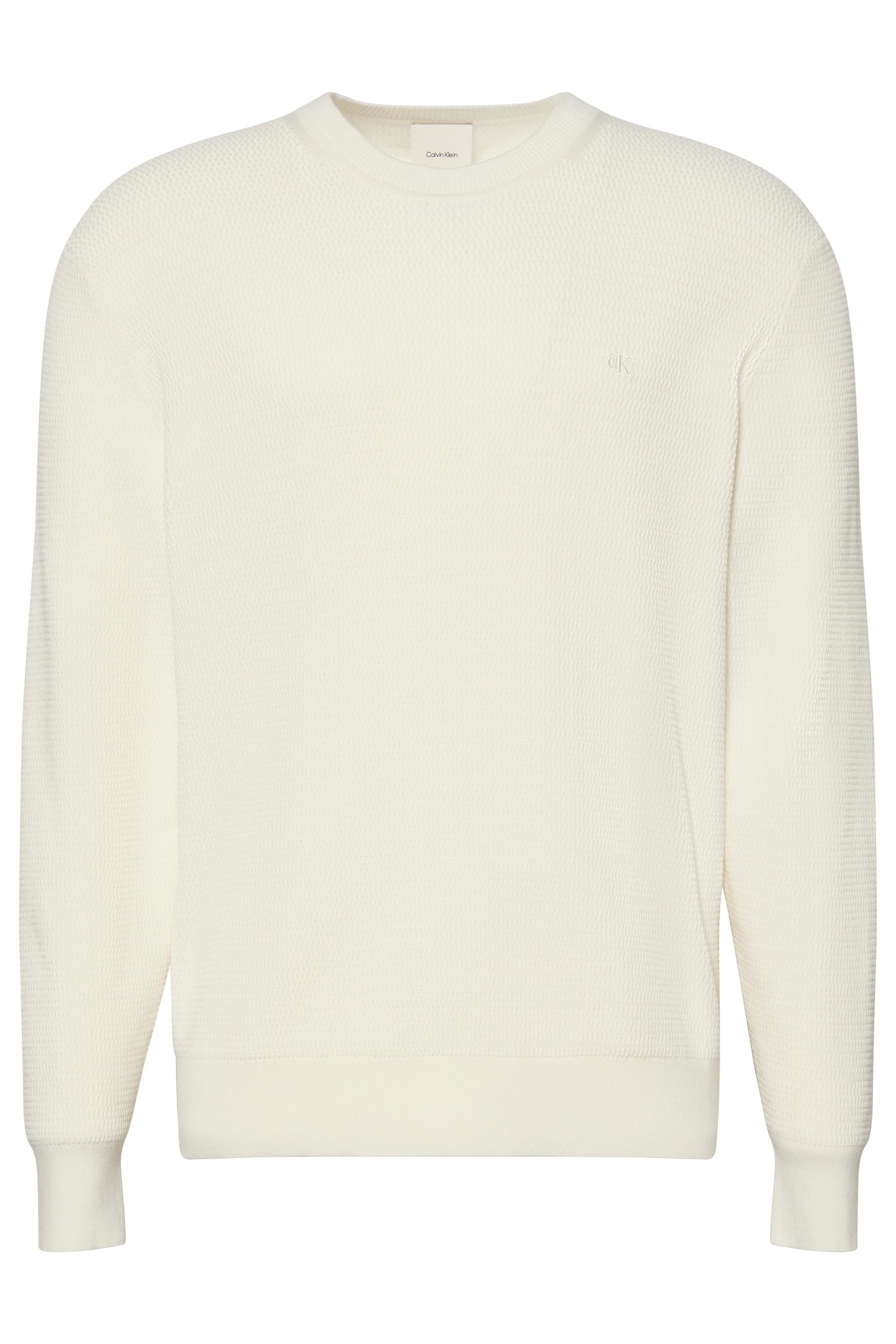 Calvin Klein Ls Texture Cotton Crew Tofu Taglia: L | Maglioni a maglia Outlet | Uomo