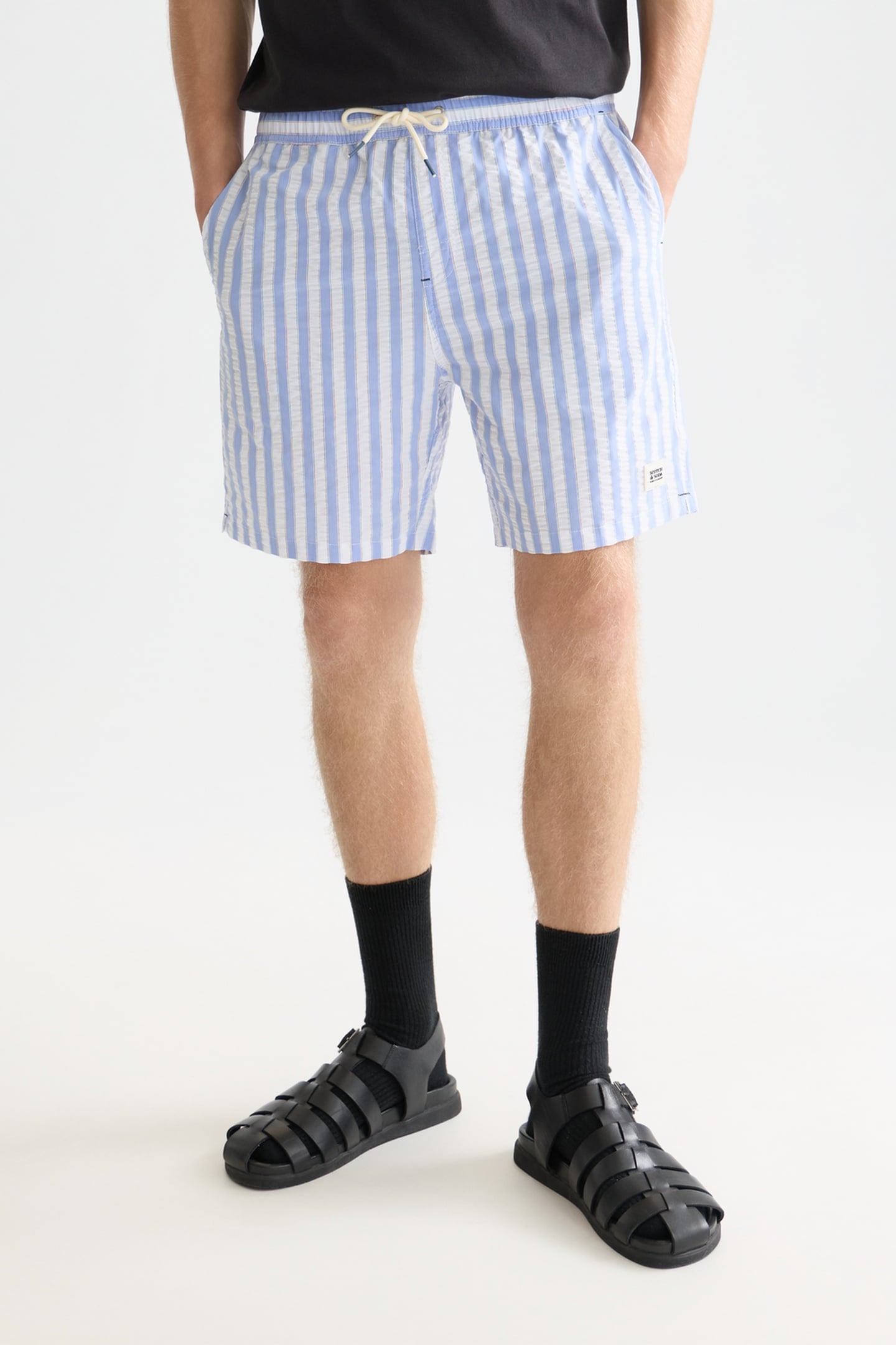 Scotch & Soda Striped Midlength Swim Shorts Medium Blue Taglia: M | Pantaloncini da bagno Outlet | Uomo | Blu