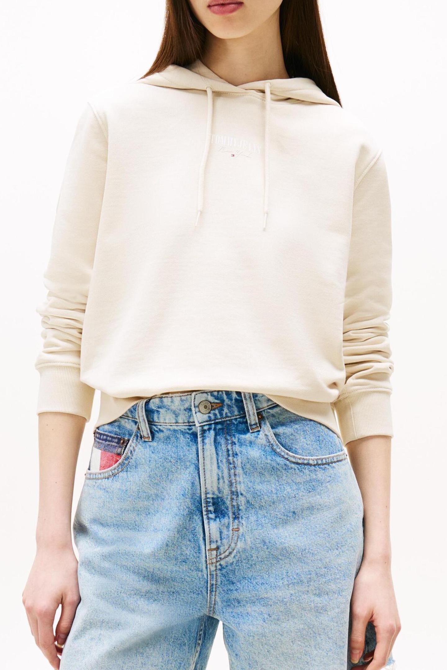 Tommy Hilfiger Tjw Reg Essential Logo Desert Sand Dune Taille: L | Sweatshirts à capuche Outlet | Femme | Marron