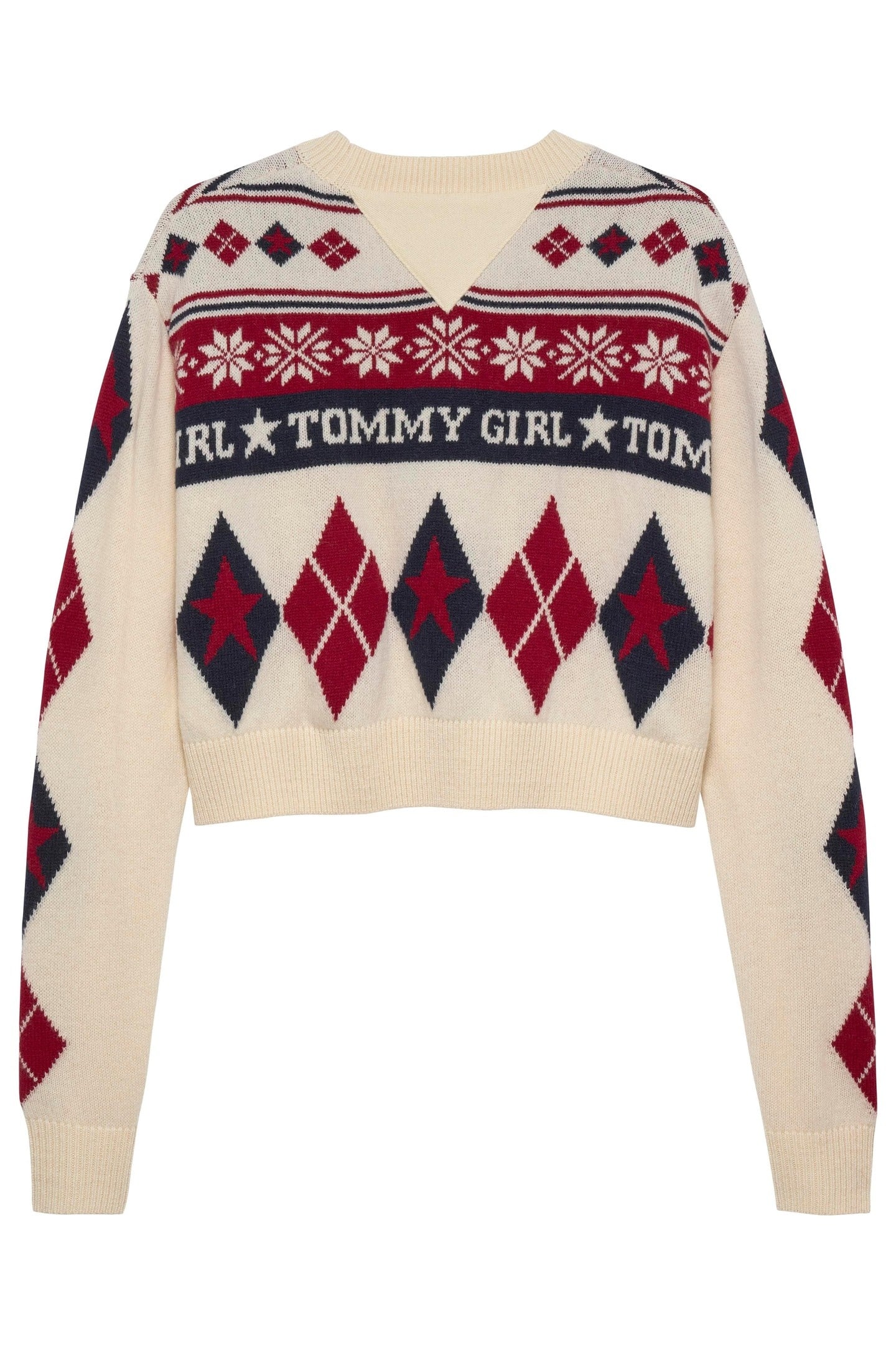 Tommy Hilfiger Tg Fair Isle Crewneck Ecru/multi Taglia: XS | Maglioni a maglia Outlet | Donna | Marrone
