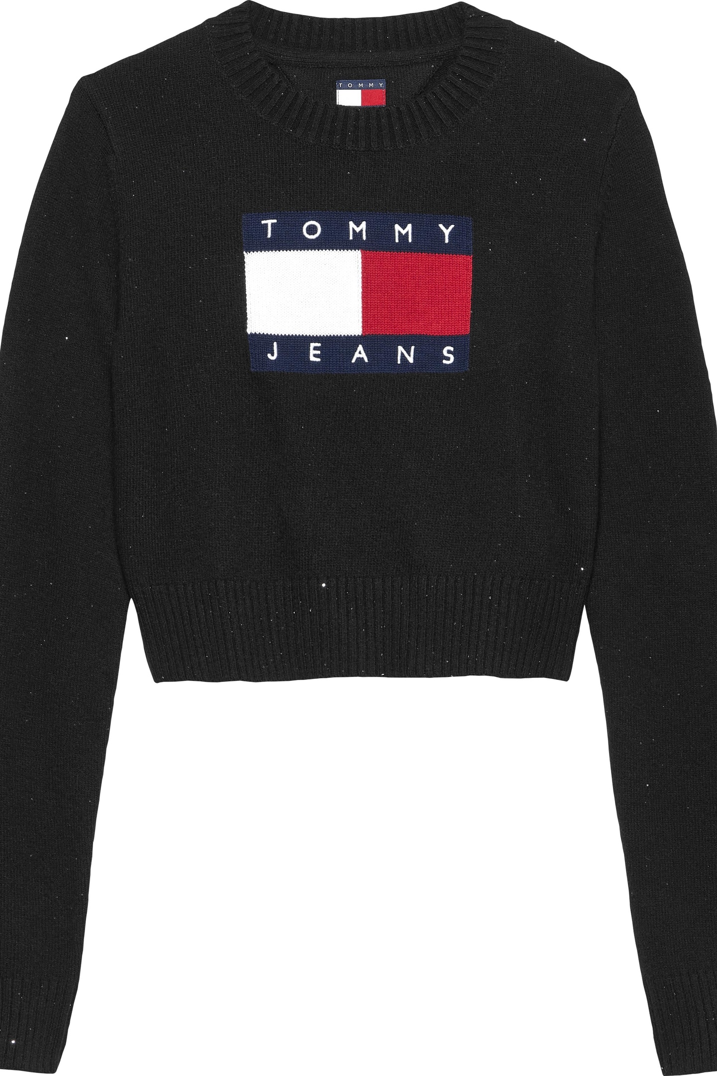 Tommy Hilfiger Tjw Sparkle Flag Sweater Black Taglia: L | Maglioni a maglia Outlet | Donna | Nero