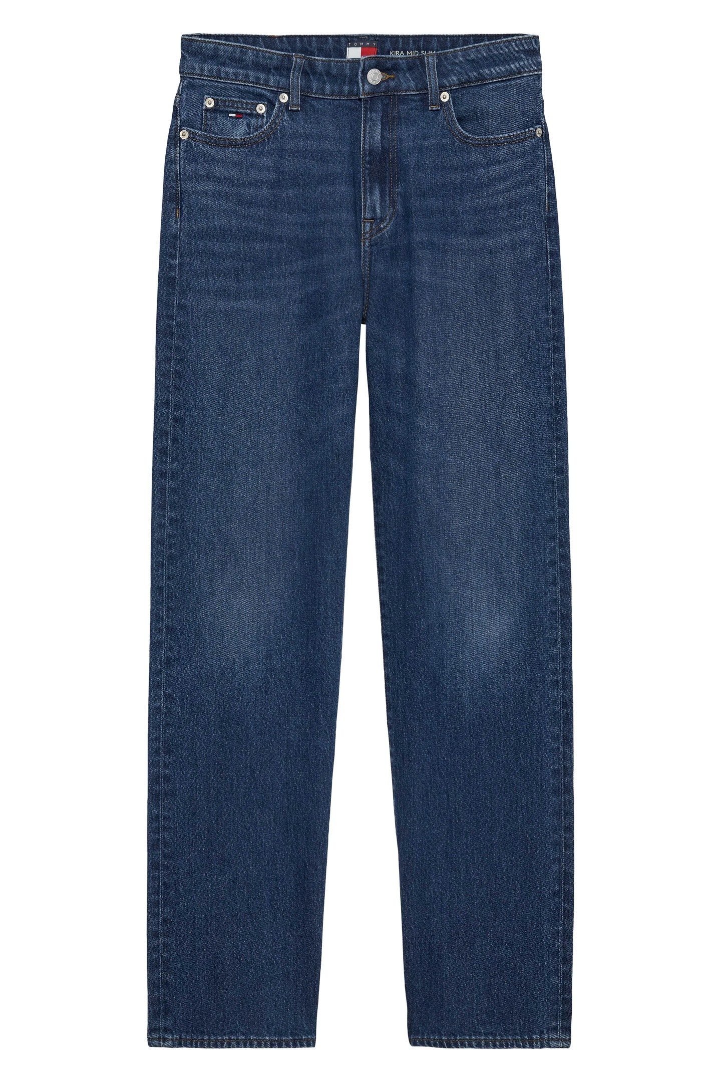 Tommy Hilfiger Kira Mid Rise Slim Straight Bi0 Denim Dark Taglia: W28L32 | Jeans straight fit Outlet | Donna | Blu