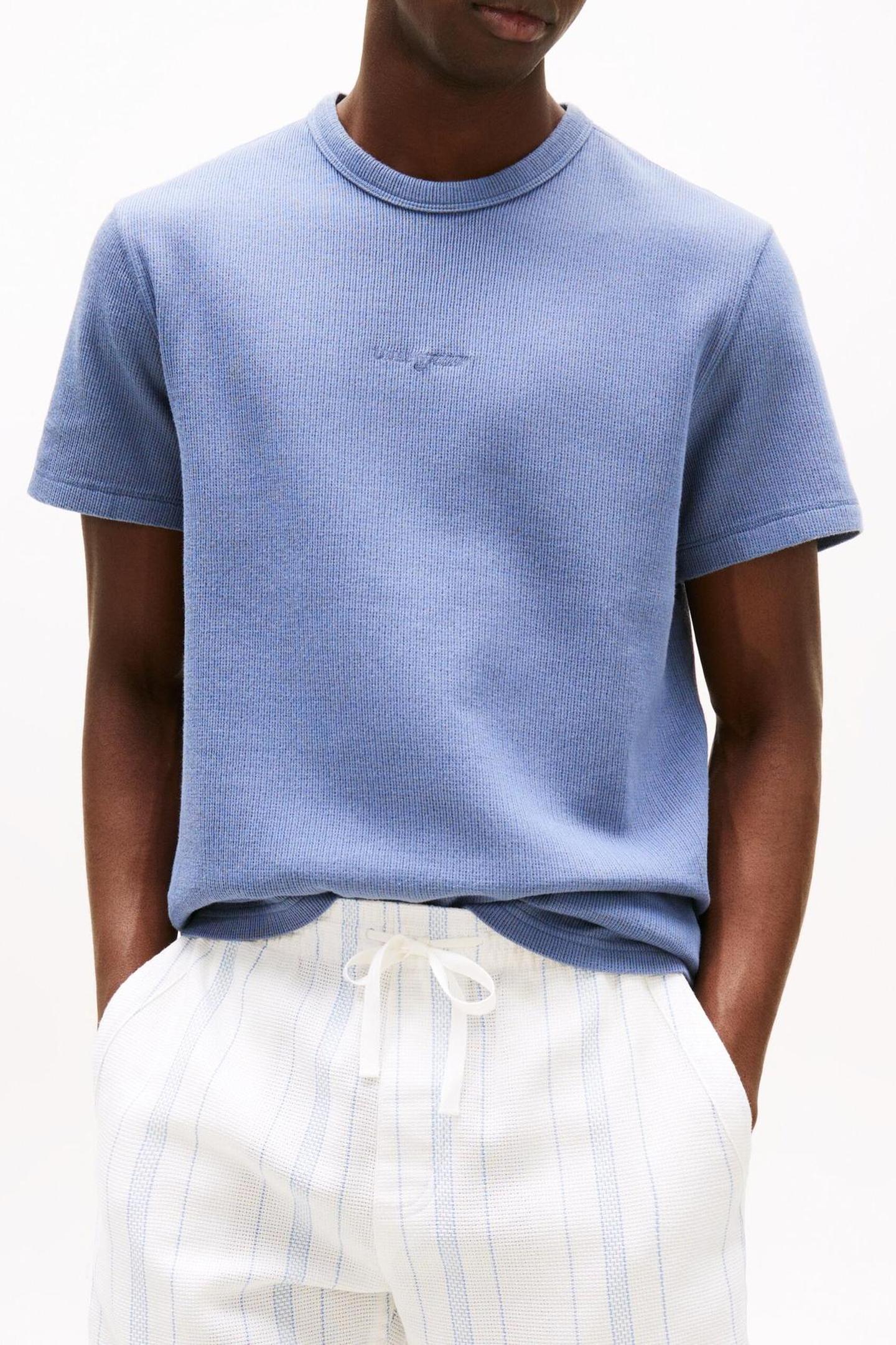 Tommy Hilfiger Tjm Slim Waffle Tee Blue Moment Taglia: XXL | Magliette basic Outlet | Uomo | Blu
