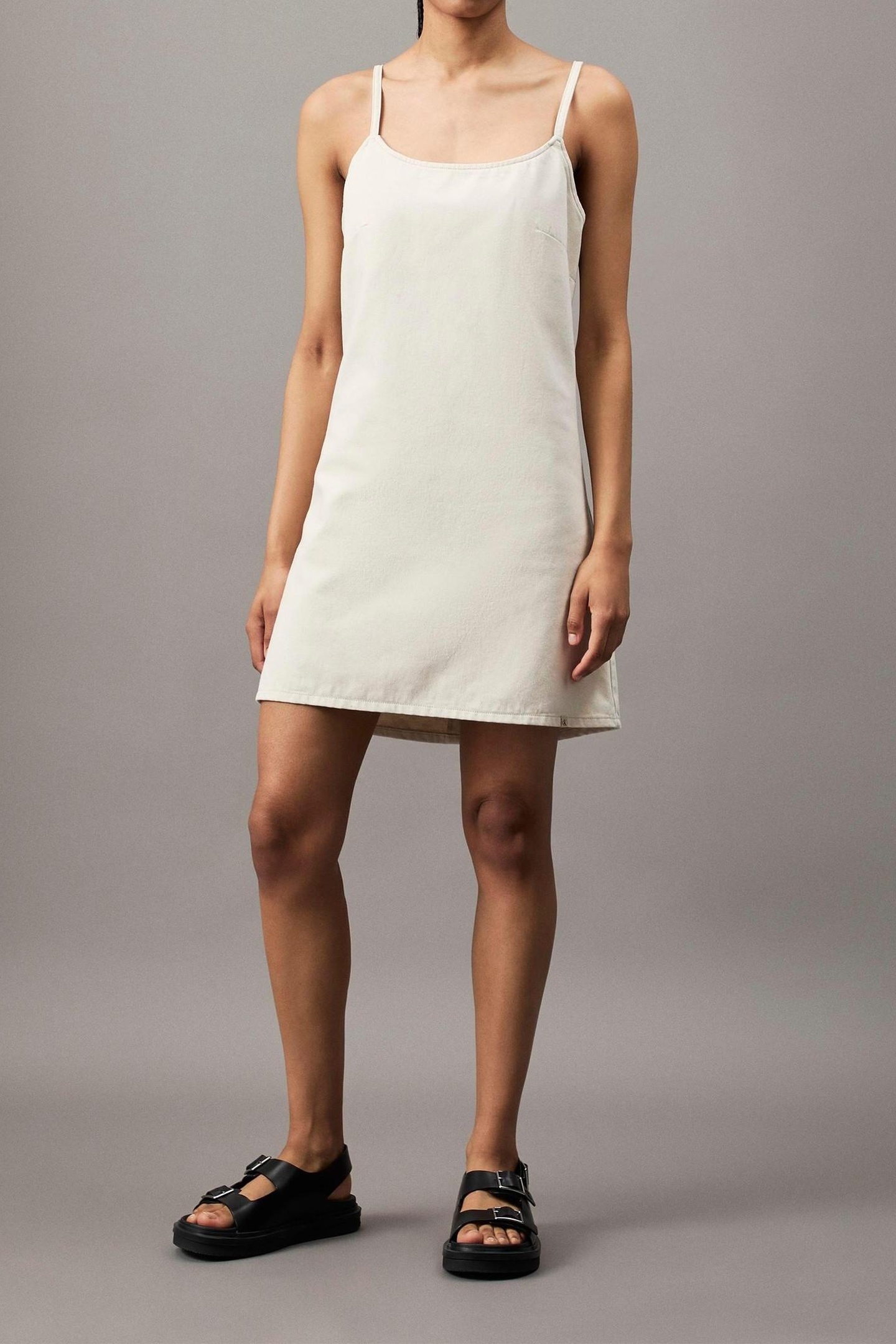 Calvin Klein Iconic Denim Mini Dress Denim Light Talla: L | Mini Vestidos Outlet | Mujer | Azul